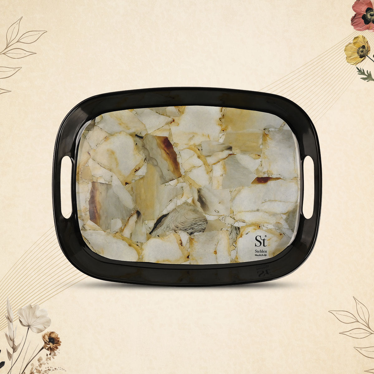 Stehlen 100% Pure melamine Handy Tray- Set of 3 Reflection