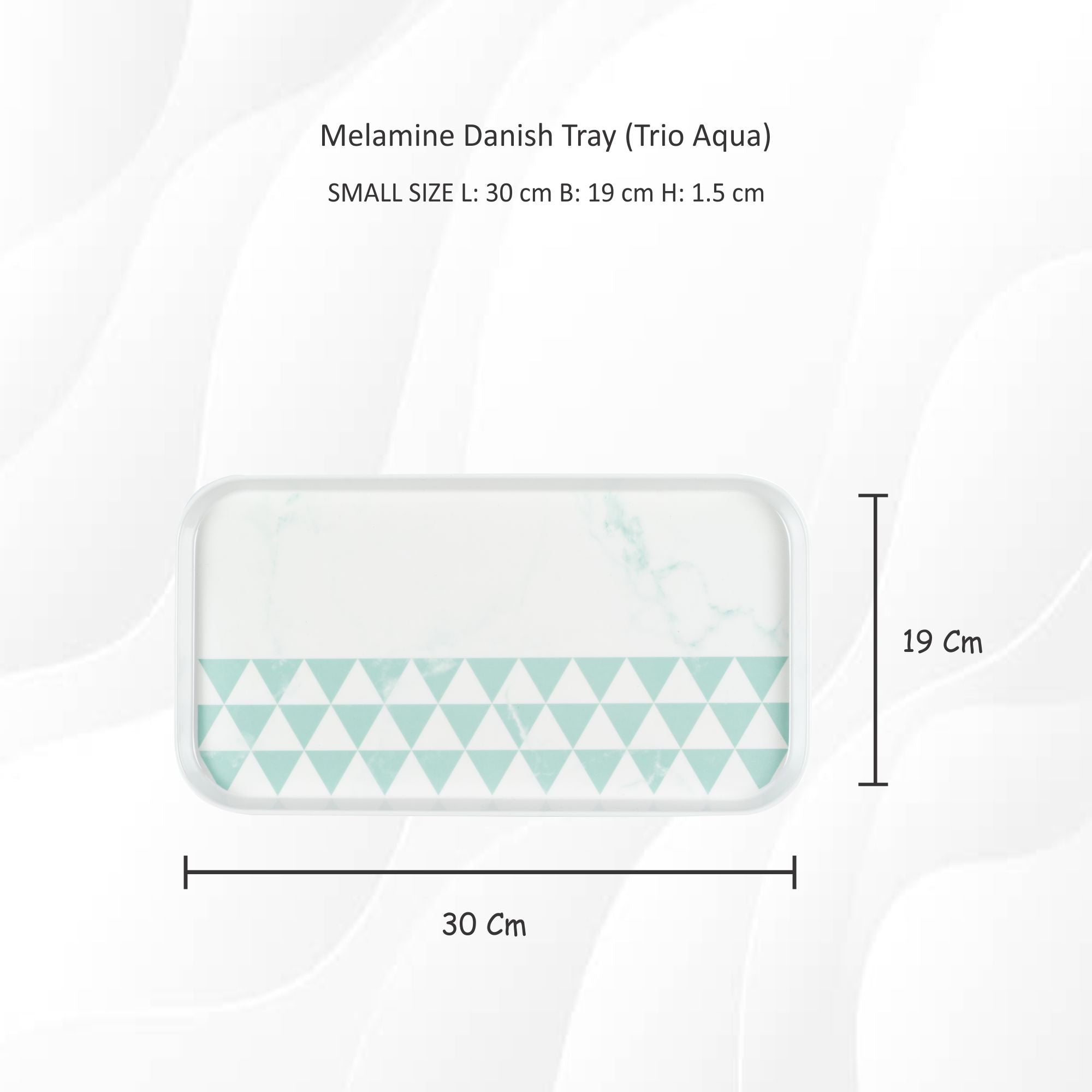 Stehlen 100% Pure melamine Danish Tray- Trio Aqua