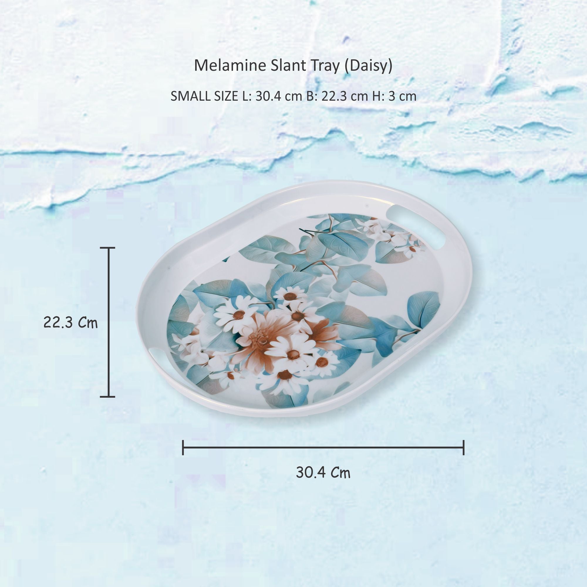 Stehlen 100% Pure melamine Slant Tray- Daisy