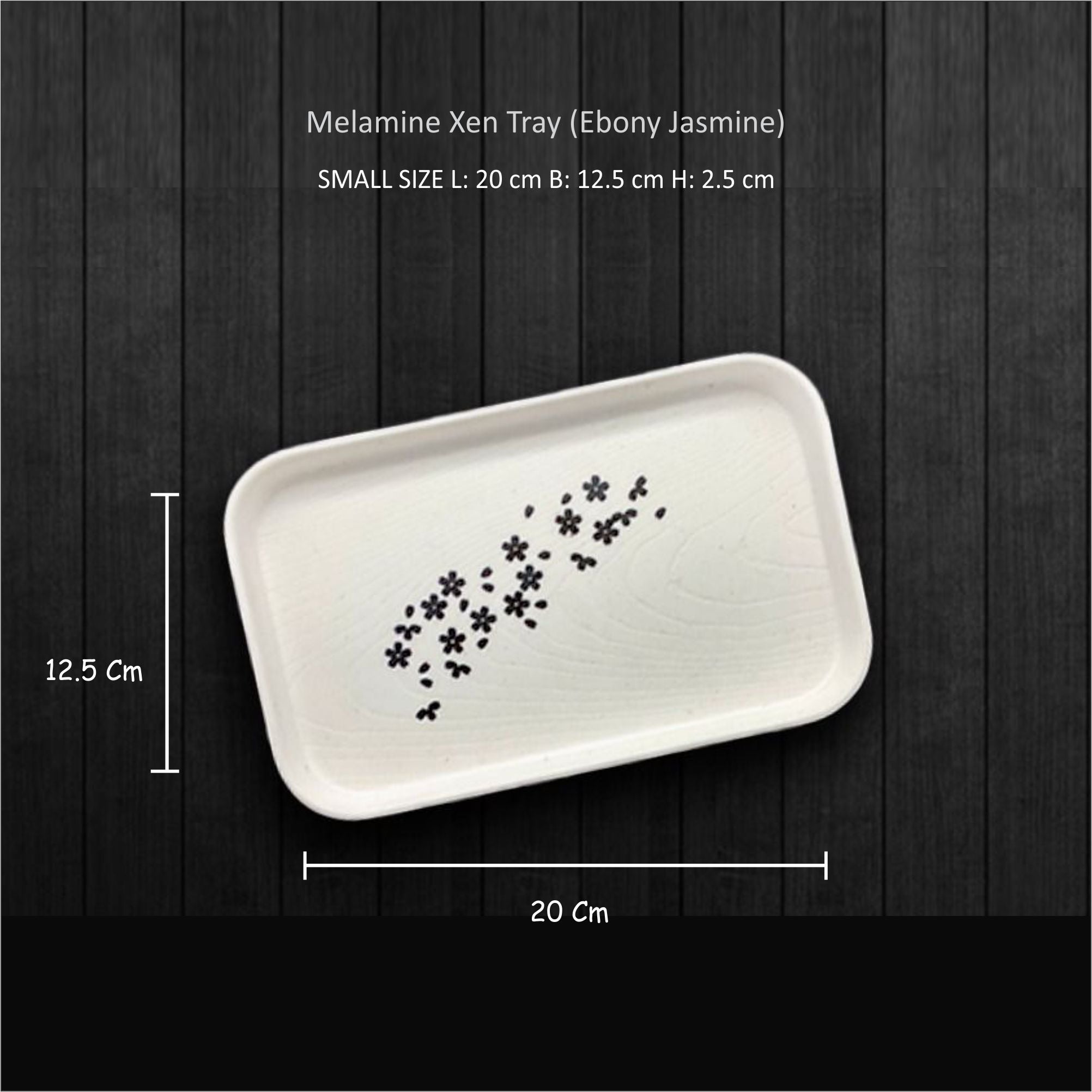 Stehlen 100% Pure melamine Xen Tray- Ebony Jasmine