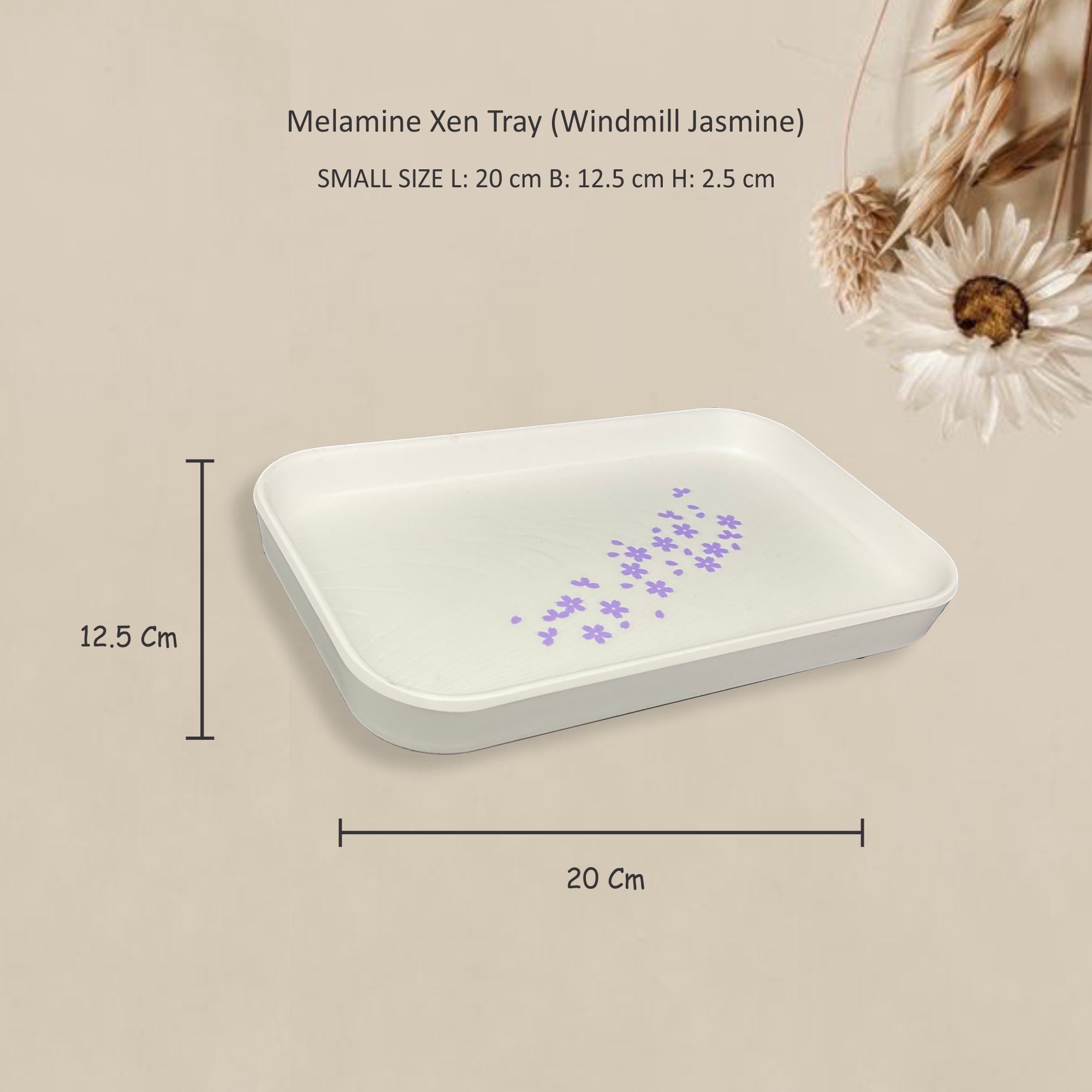 Stehlen 100% Pure melamine Xen Tray- Windmill Jasmine
