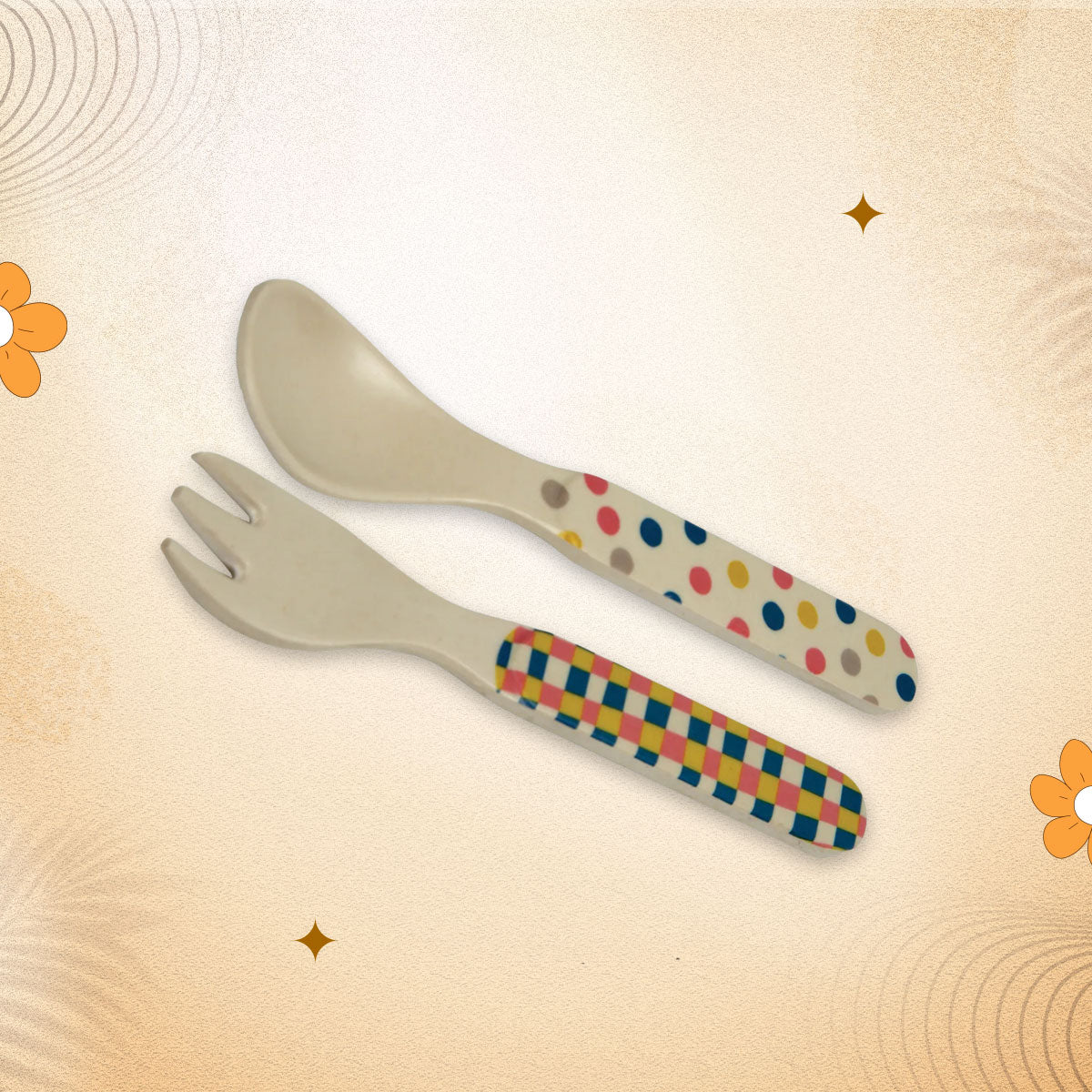 2-Piece Kids Feeding Set (Spoon and Fork)- Bear Stageland