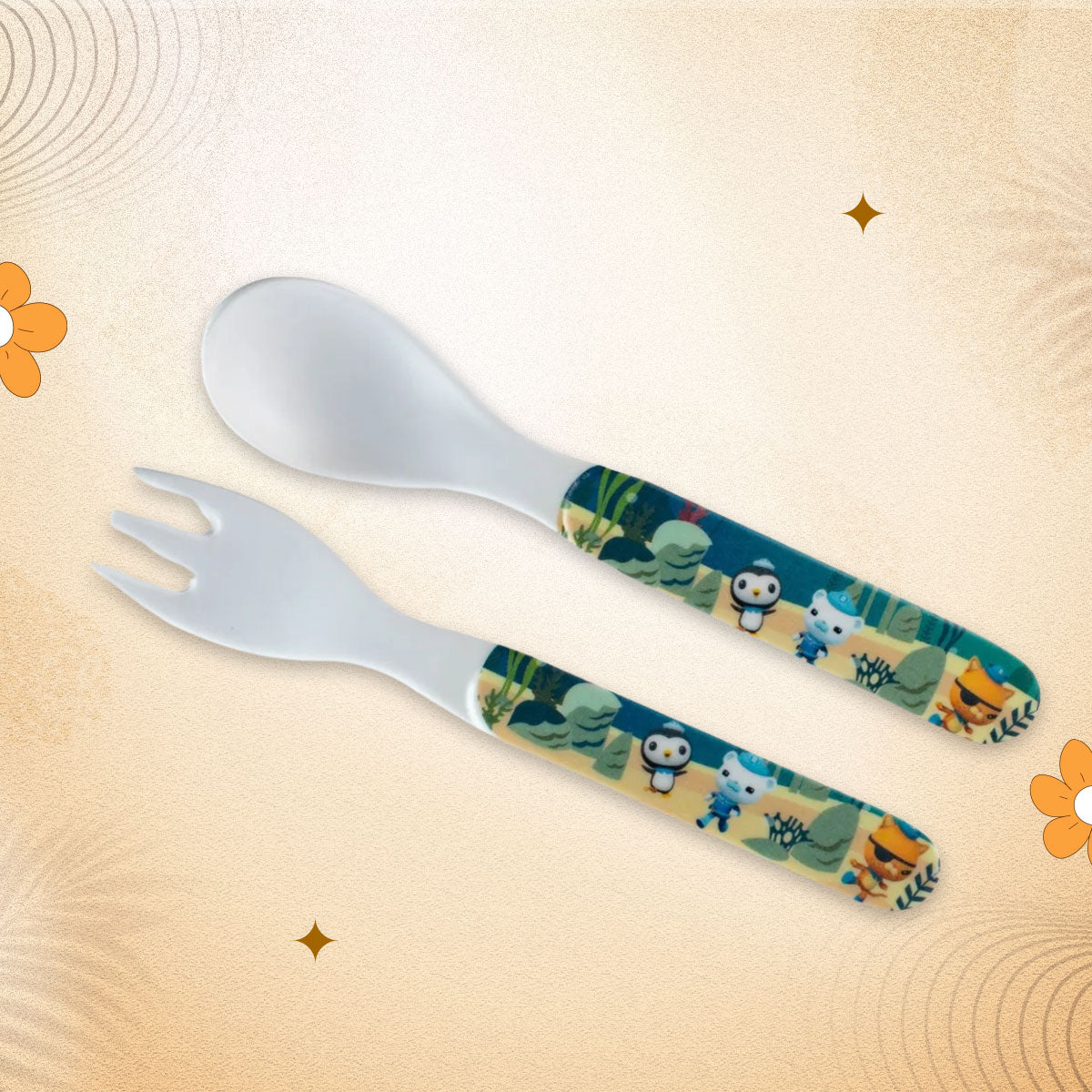 2-Piece Kids Feeding Set (Spoon and Fork)- Oceanic Wonder