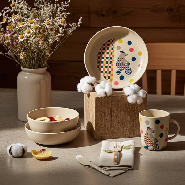 Bear Stageland Kids Dinner Set (3 Pcs) | Unbreakable, BPA Free & 100% ...