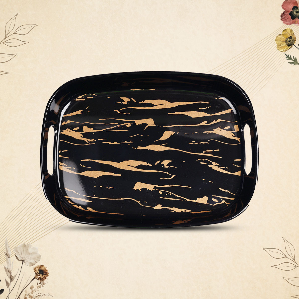 Stehlen 100% Pure melamine Handy Tray - Set of 3 Tulip