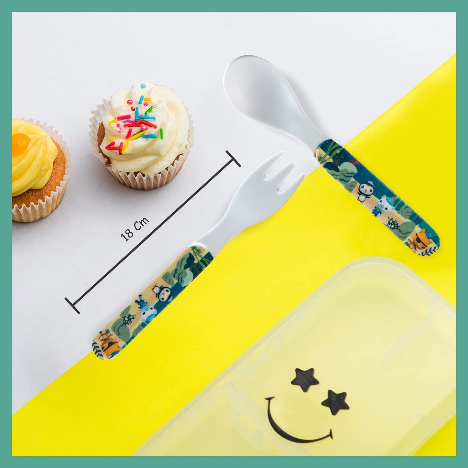 2-Piece Kids Feeding Set (Spoon and Fork)- Oceanic Wonder