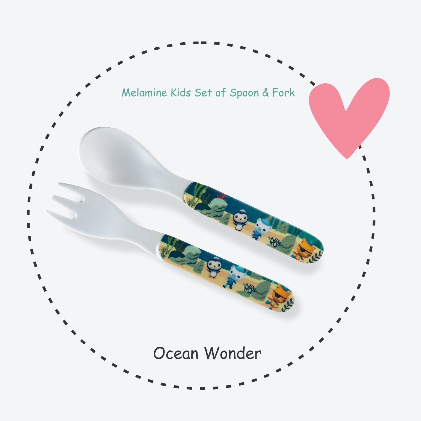 2-Piece Kids Feeding Set (Spoon and Fork)- Oceanic Wonder