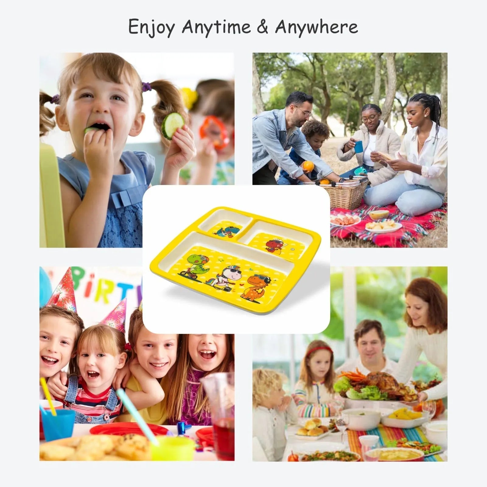 Stehlen Dinnerware, Dinner Plates, 3 Partition Plates - Maria Mermaid