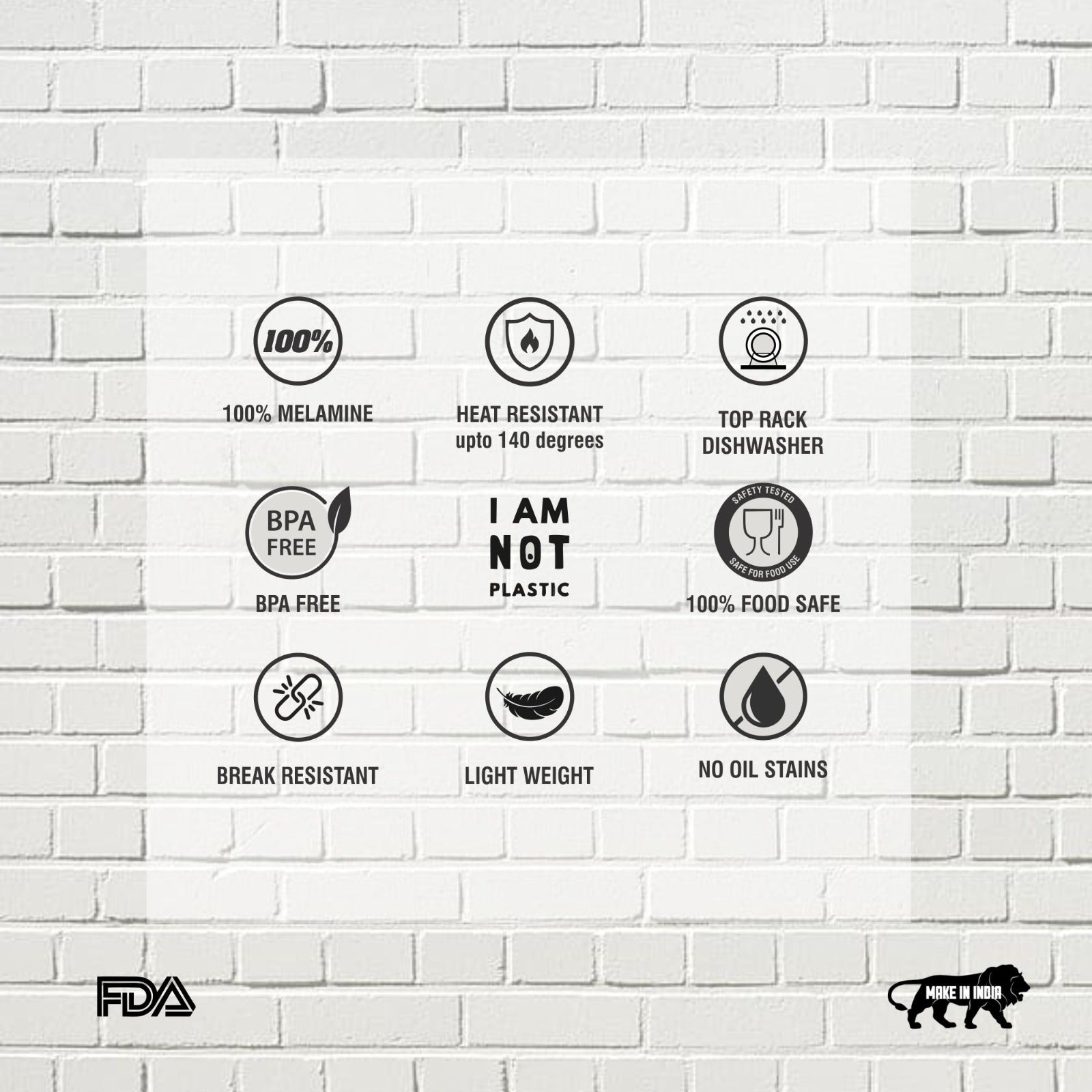 Stehlen 100% Pure melamine Era Tray - CONCRETE