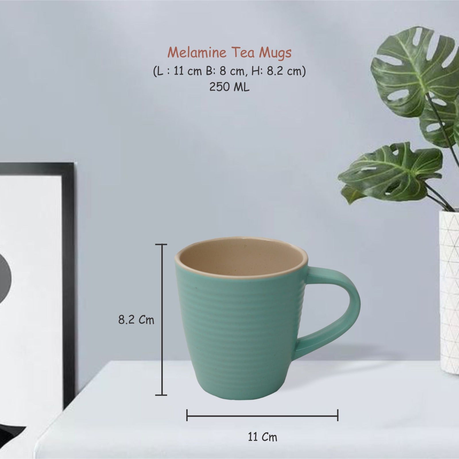 Stehlen 100% Pure melamine Tea Mugs - Green