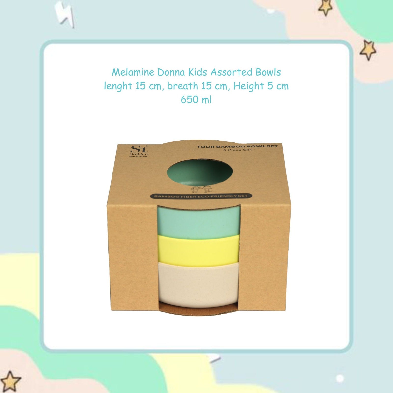 Stehlen Kids Dinnerware Bowl Set- Assorted