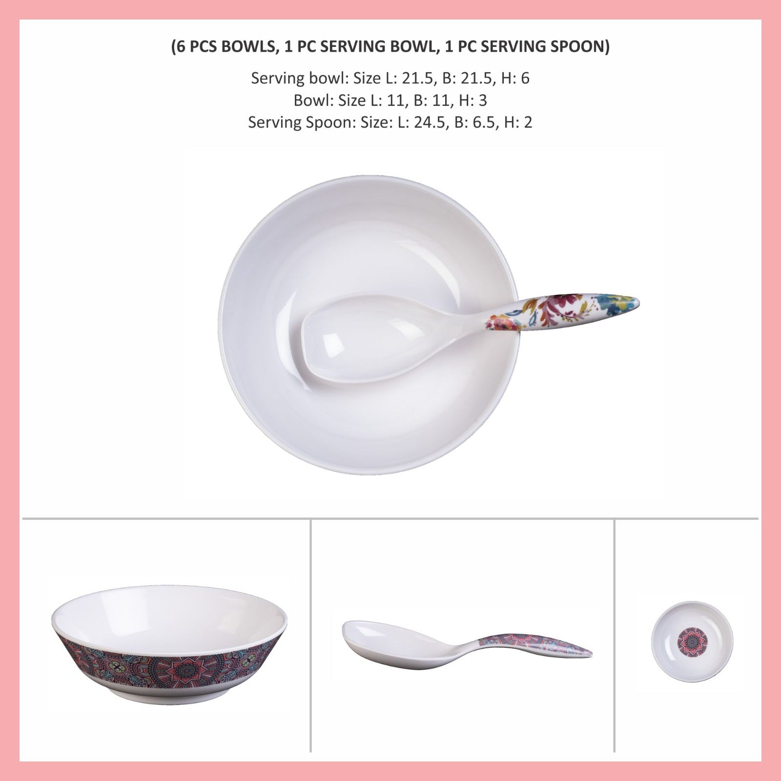 Stehlen 100% Pure melamine 8 pcs Pudding Set  - Tapestry