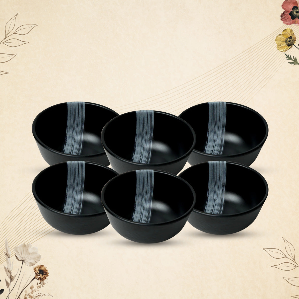 Stehlen Donna Hammered Dinnerware, Pure melamine, Kitchen Set for home- White Stripe