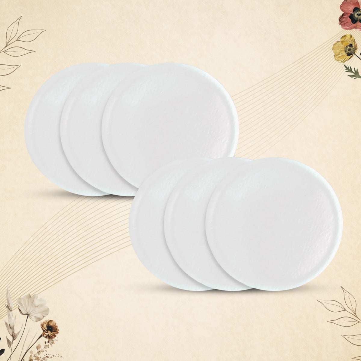 Stehlen Donna Hammered Dinnerware, Pure melamine, Kitchen Set for home- White