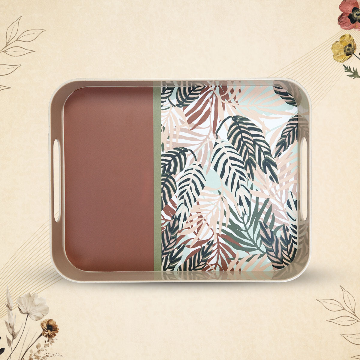 Stehlen 100% Pure melamine Block Tray - Bamboo Beat