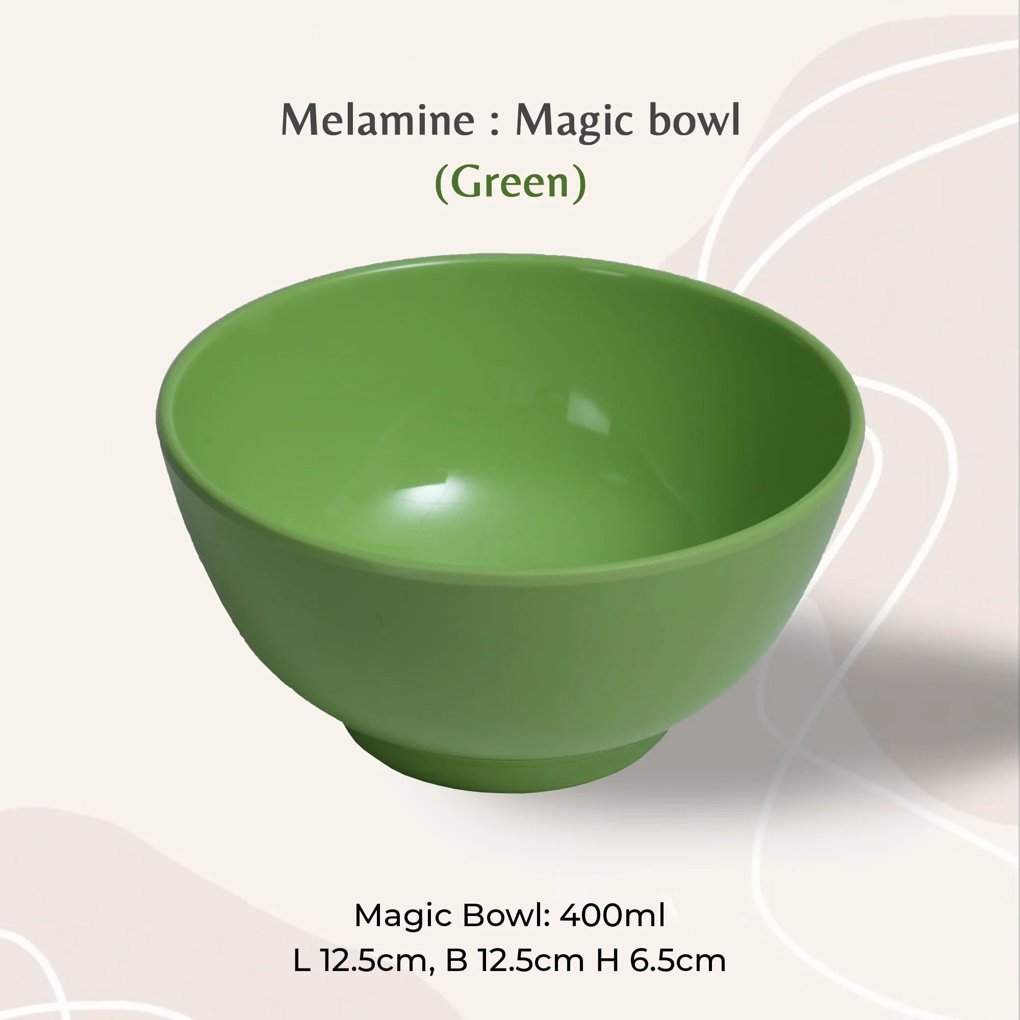 Stehlen Magic Bowl, Pure Melamine,400ml- GREEN