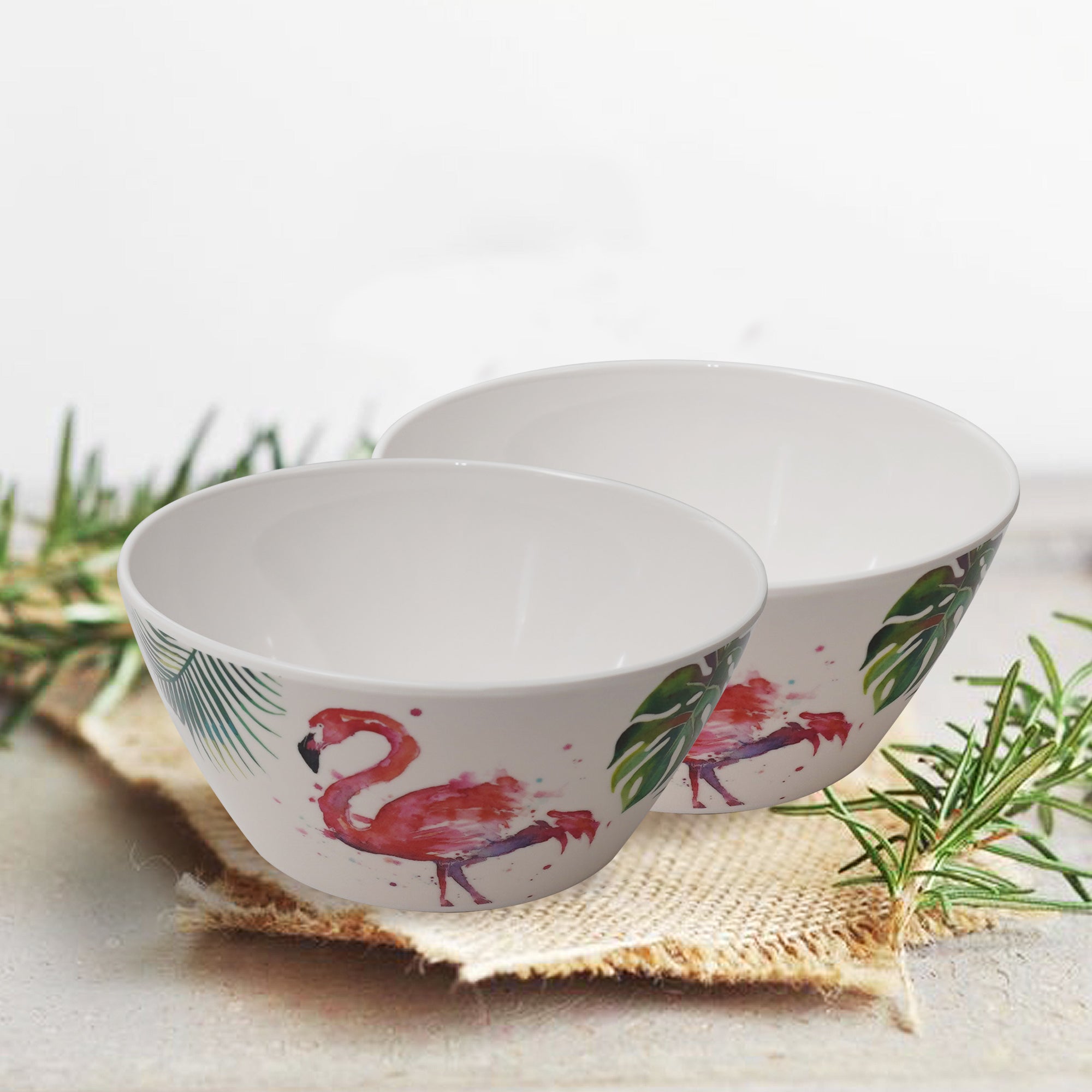 Stehlen 100% Pure melamine Round Maggie Bowl  -Flamingo