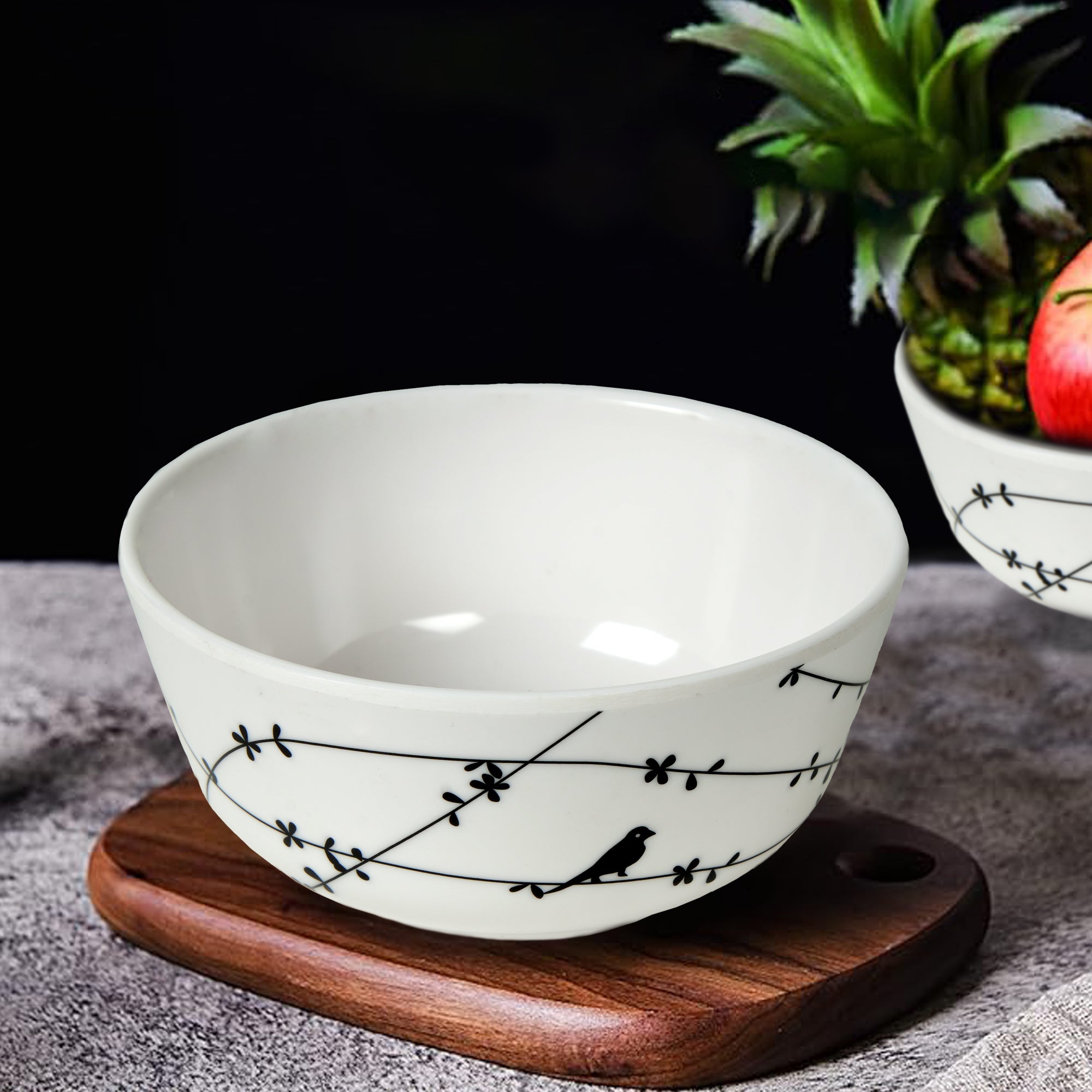 Stehlen Donna Glossy Dinnerware, Melamine, 6 PC - White Nest