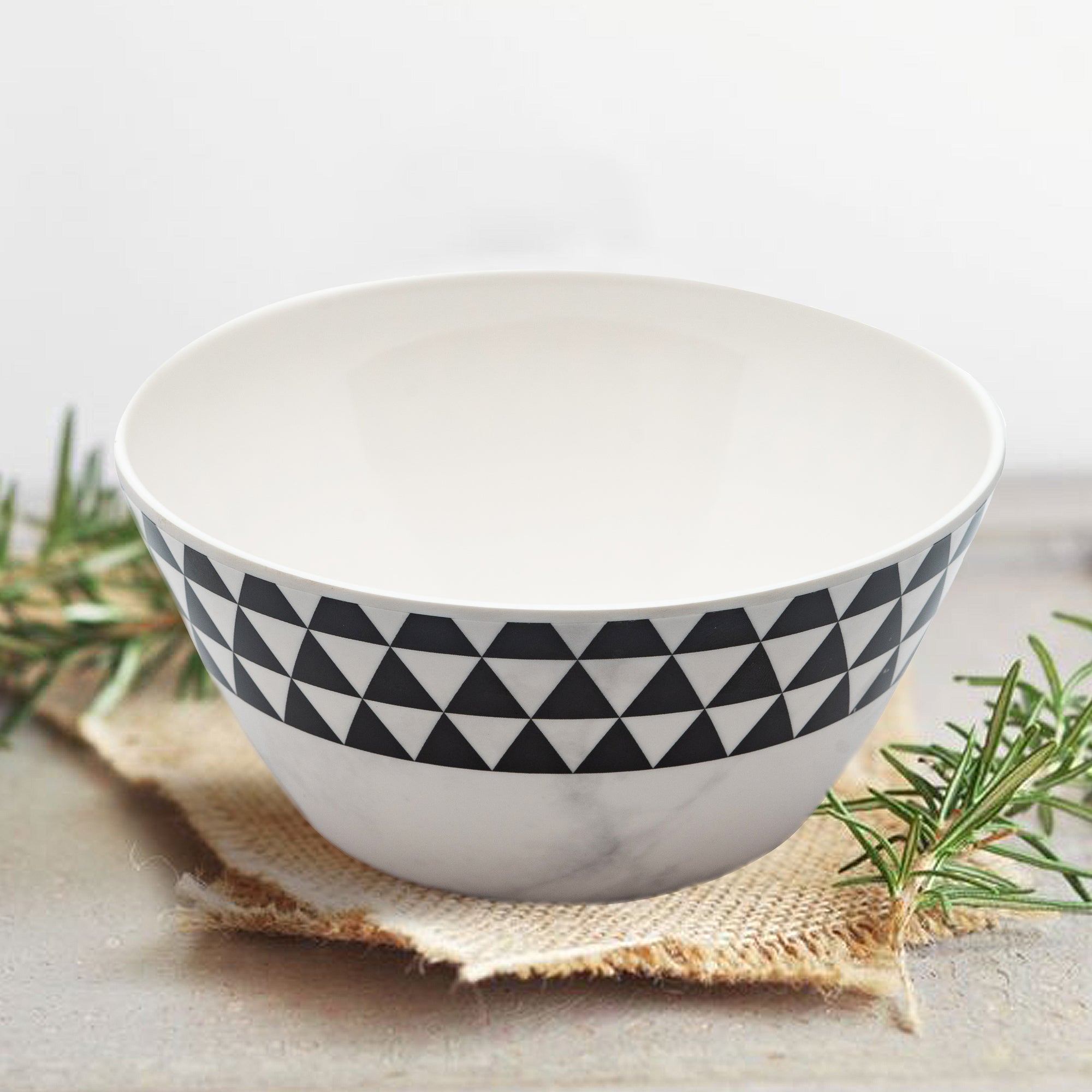 Stehlen 100% Pure melamine Round Maggie Bowl - Trio Black