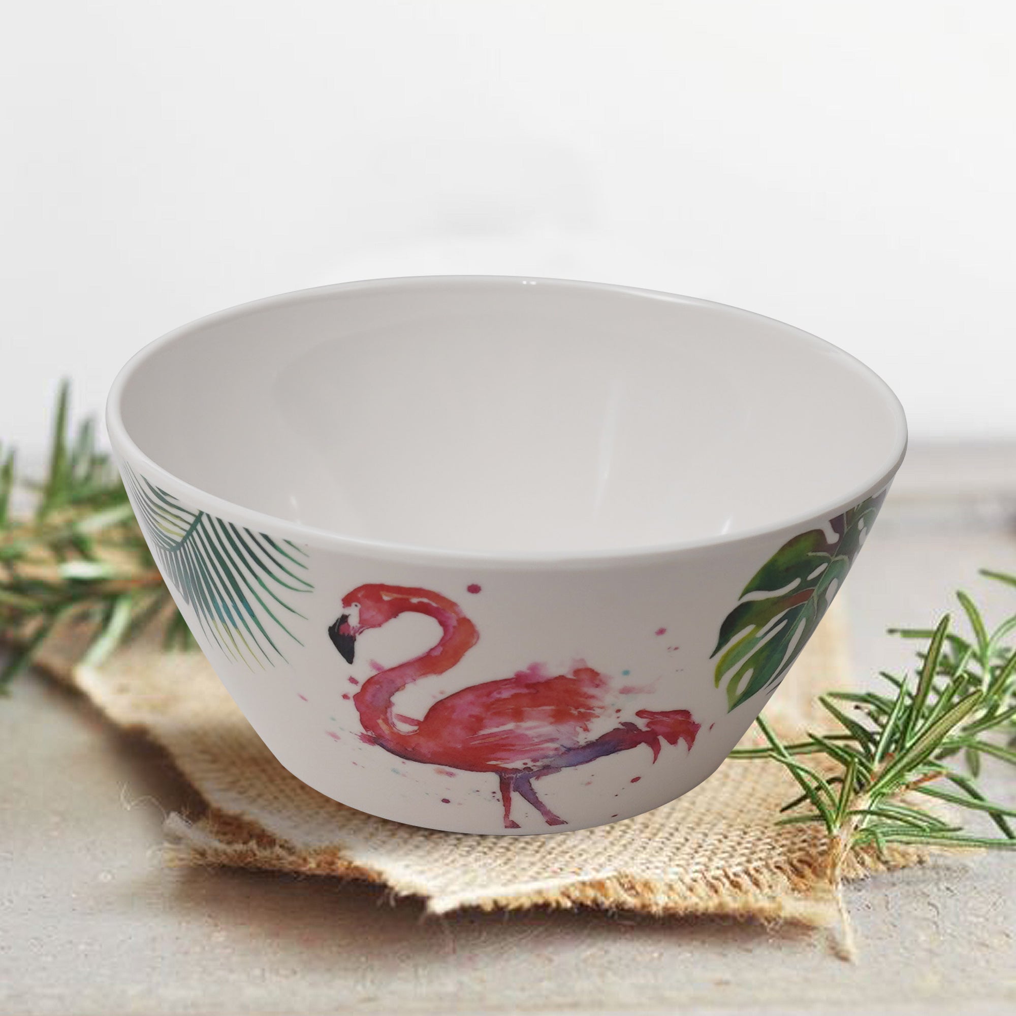 Stehlen 100% Pure melamine Round Maggie Bowl  -Flamingo