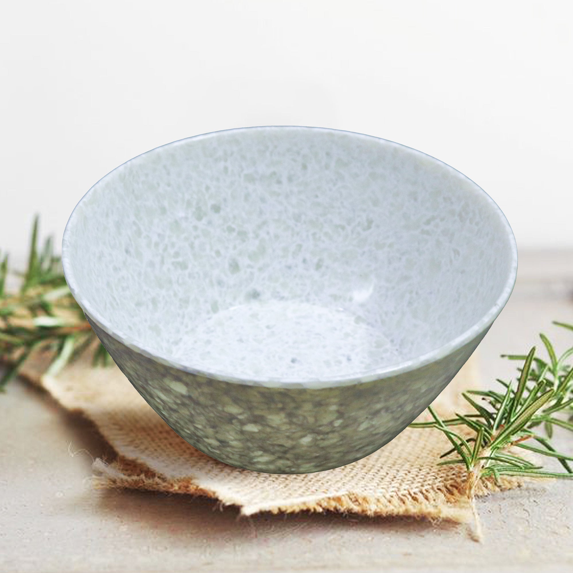 Stehlen 100% Pure melamine Round Maggie Bowl  - Pearl White