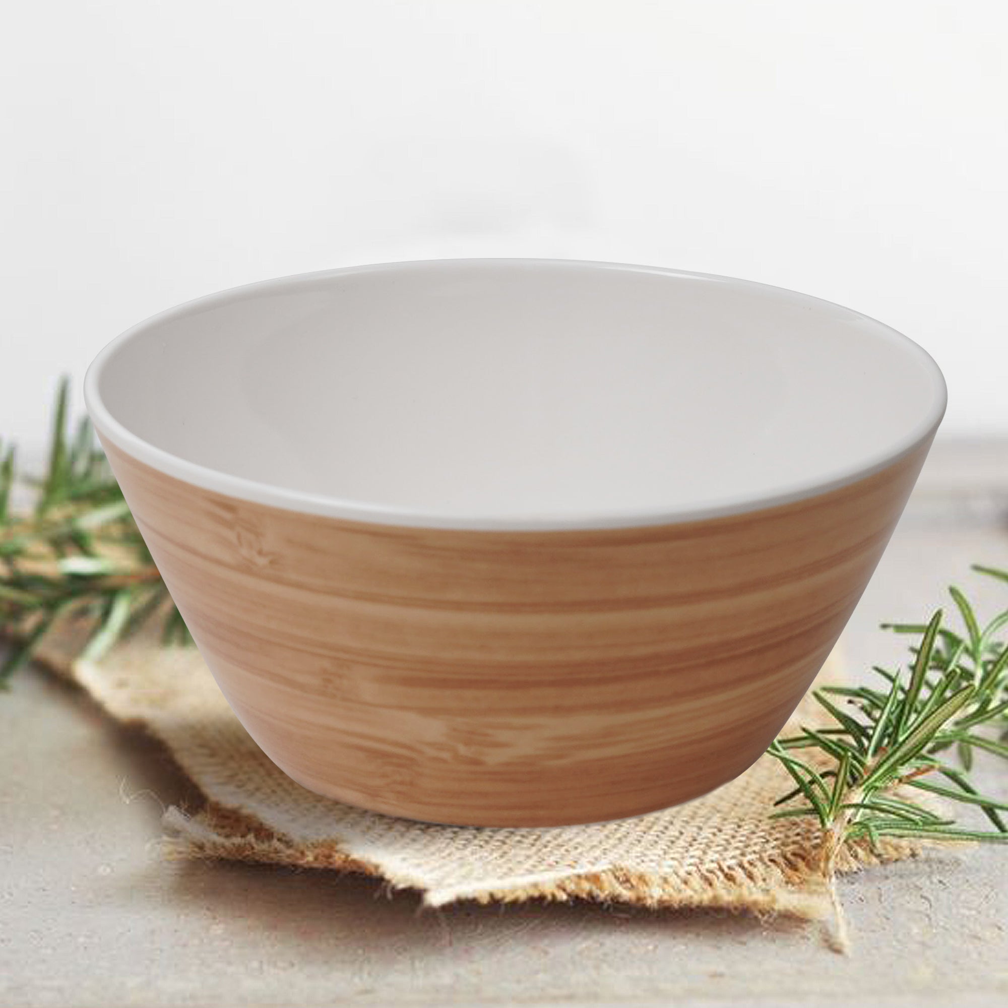 Stehlen 100% Pure melamine Round Maggie Bowl - Wooden