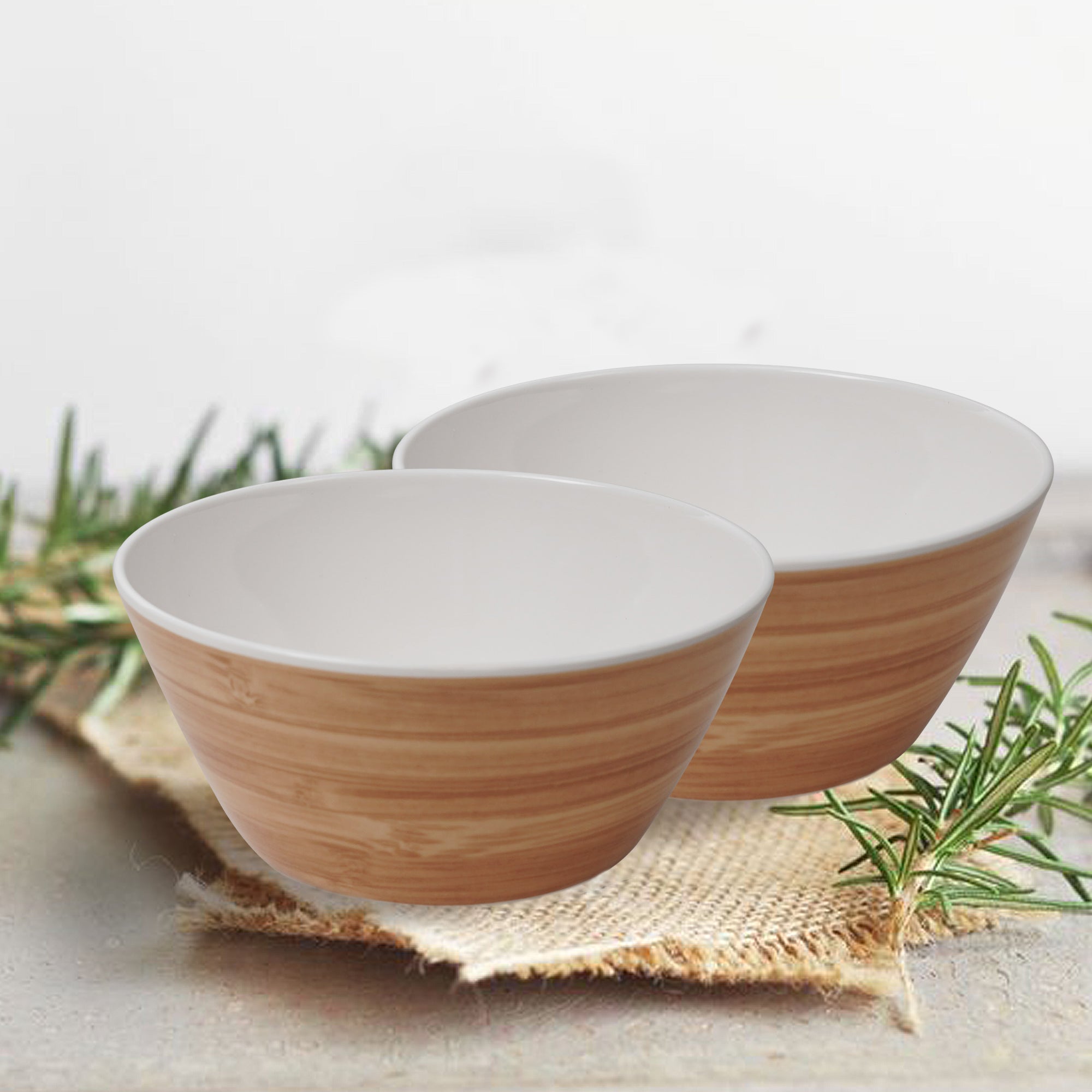 Stehlen 100% Pure melamine Round Maggie Bowl - Wooden