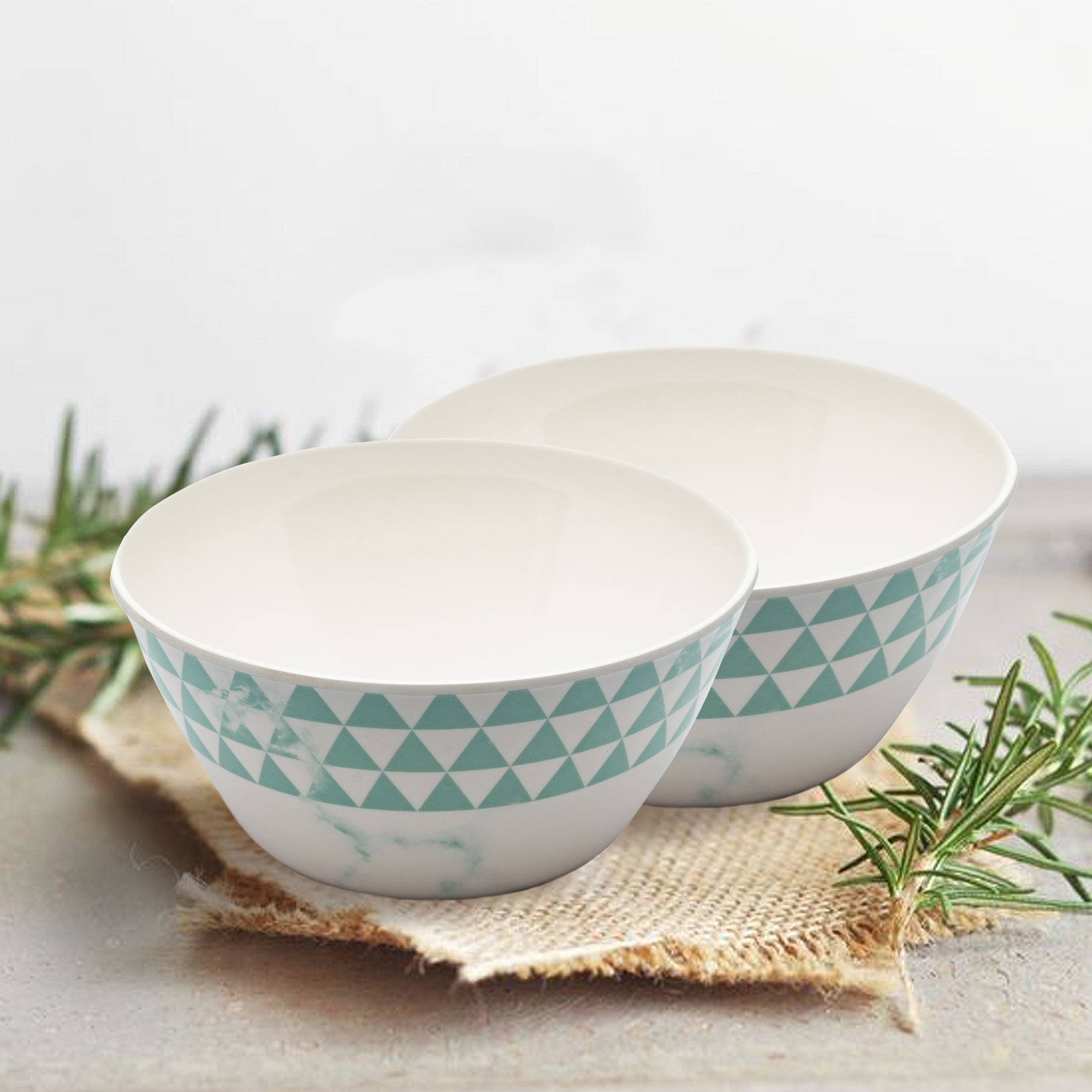 Stehlen 100% Pure melamine Round Maggie Bowl - Trio Aqua