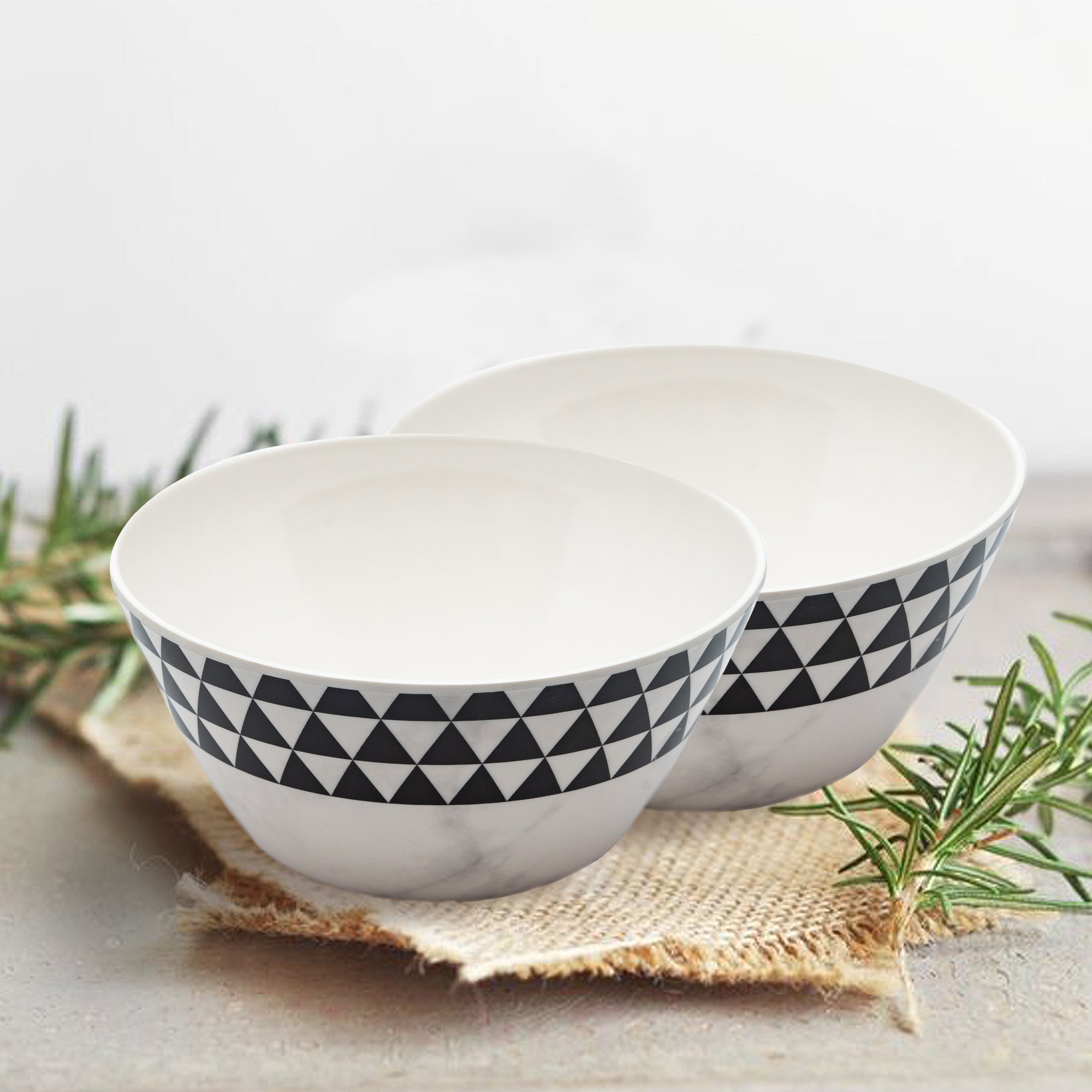 Stehlen 100% Pure melamine Round Maggie Bowl - Trio Black