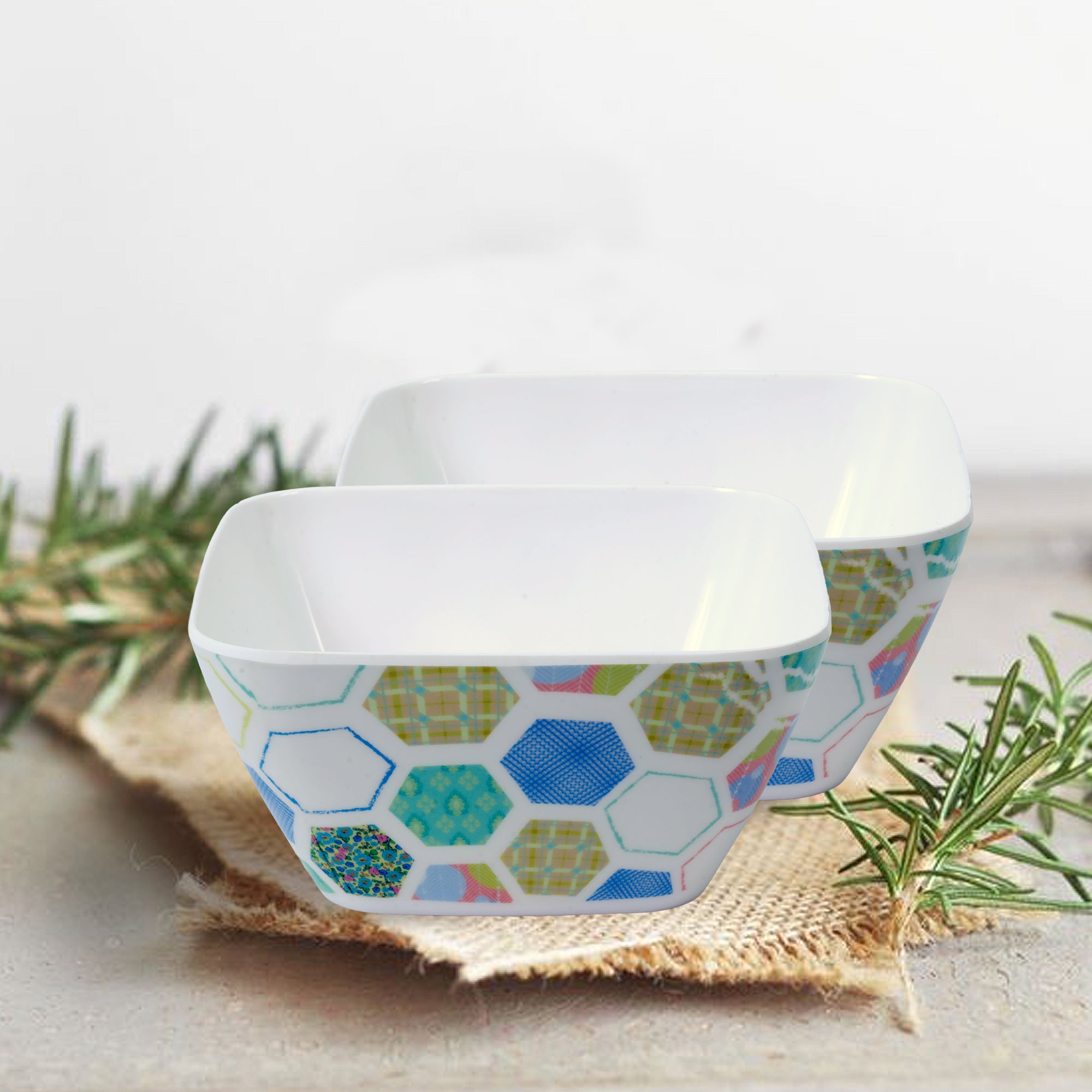 Stehlen 100% Pure melamine Square Maggie Bowl  - Hive