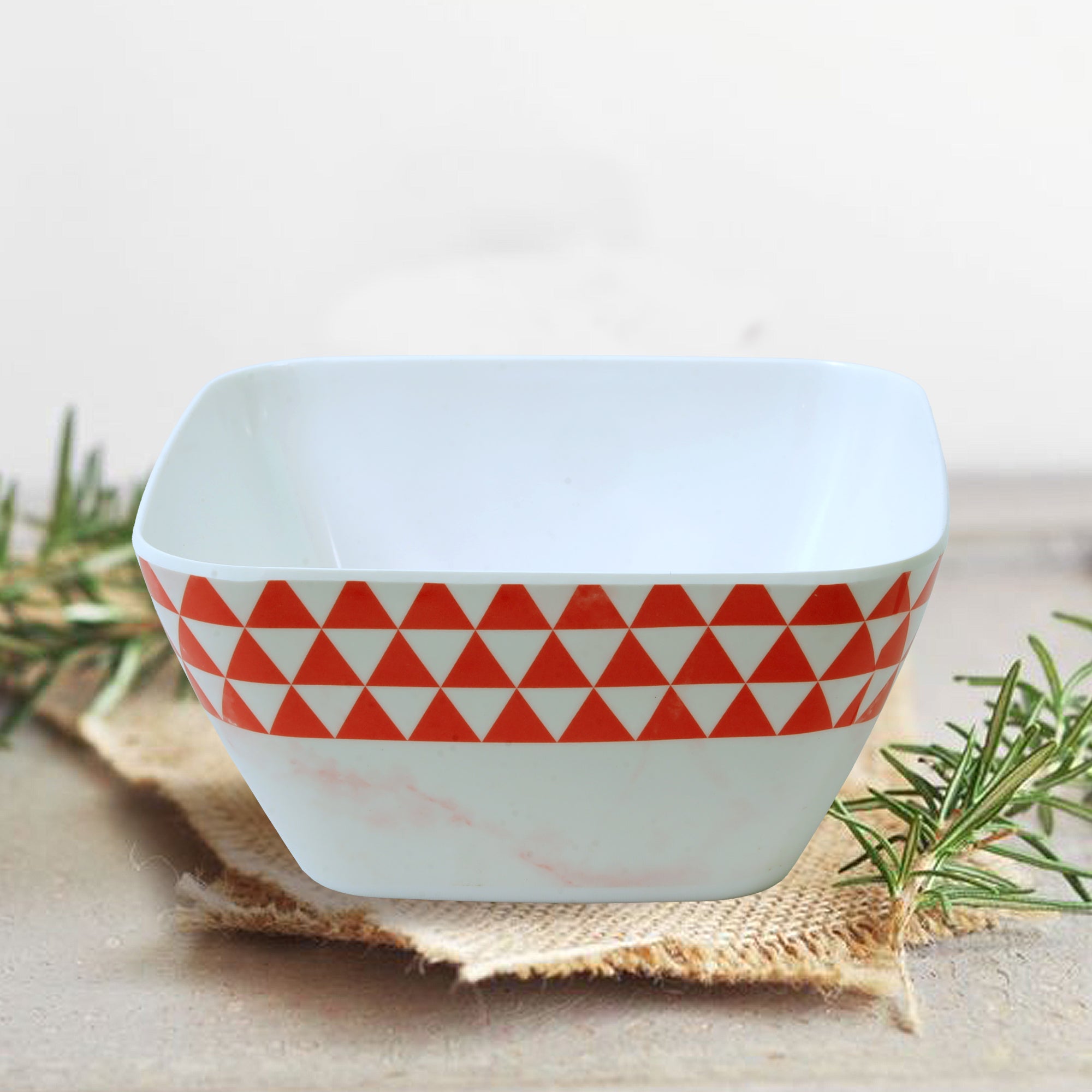 Stehlen 100% Pure melamine Square Maggie Bowl  - Trio Pink