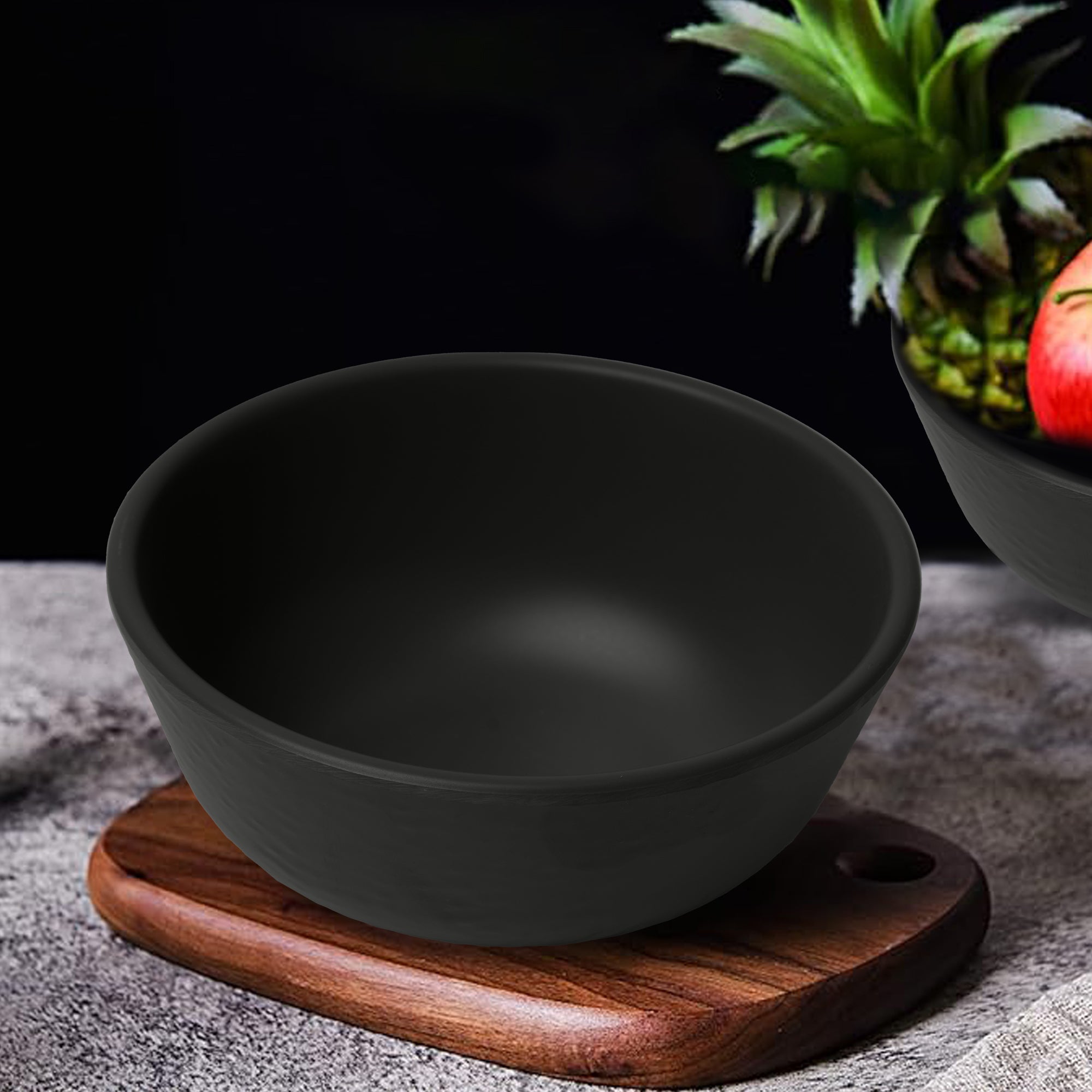 Stehlen Donna Hammered Dinnerware, Pure melamine,  Kitchen Set for home- Black