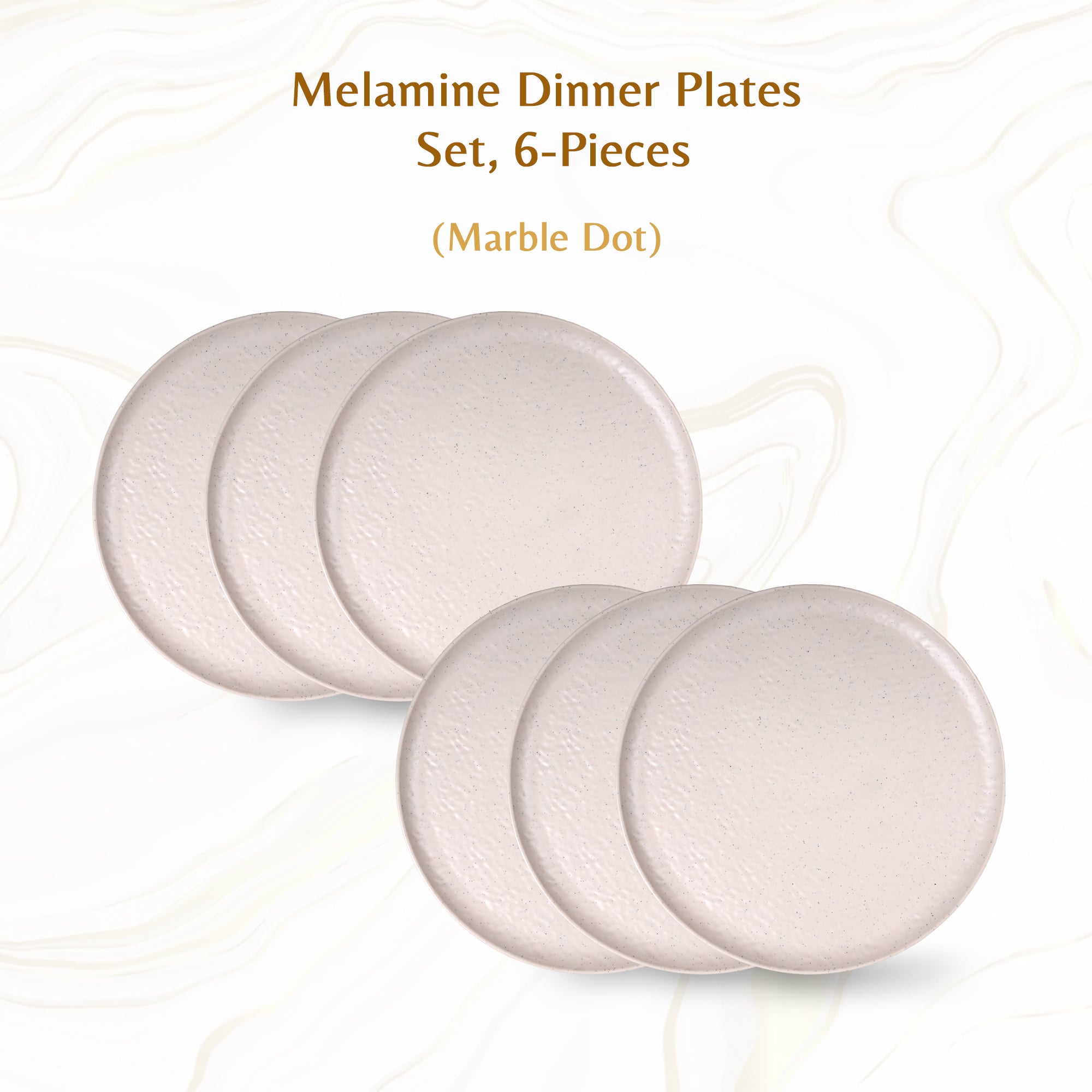 Stehlen Donna Hammered Dinnerware, Pure melamine,  Kitchen Set for home- Marble dot