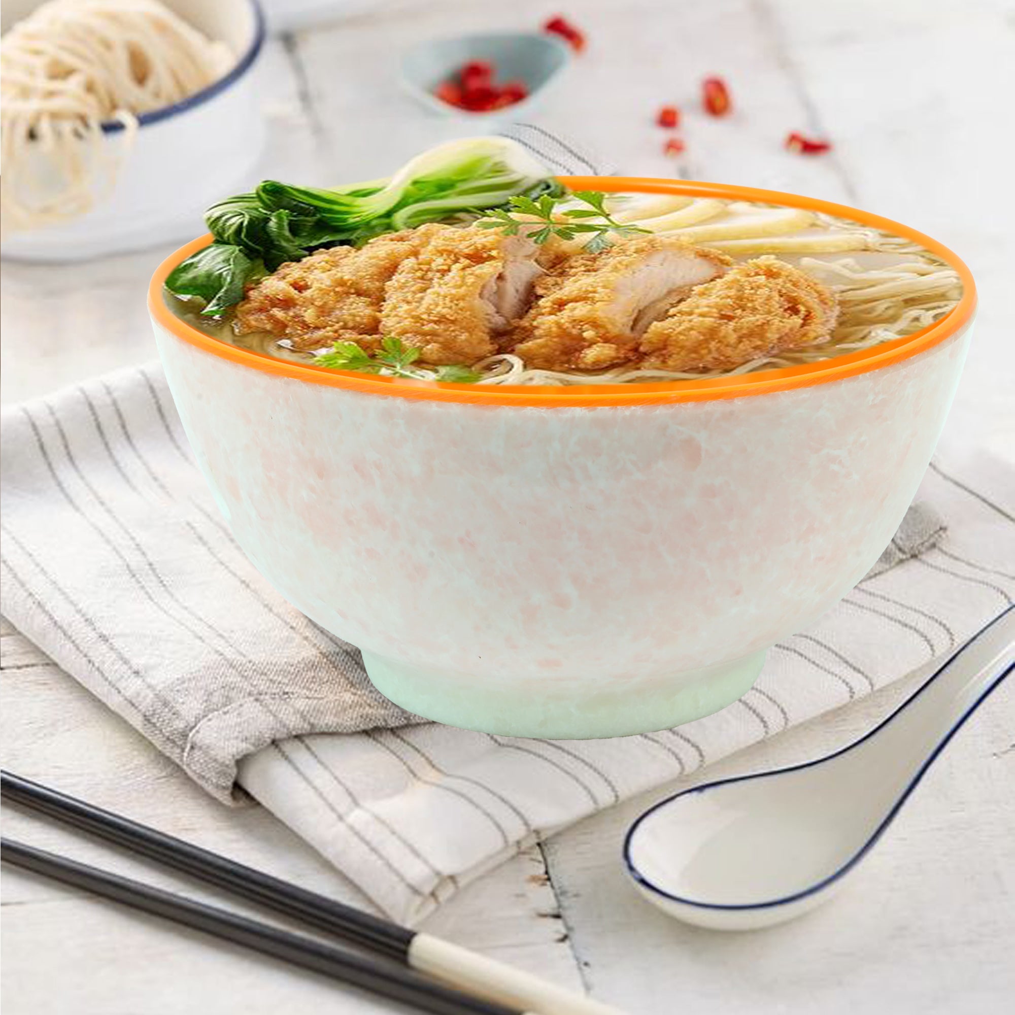 Stehlen 100% Pure melamine Magic Bowl, 800ml - Pearl Orange