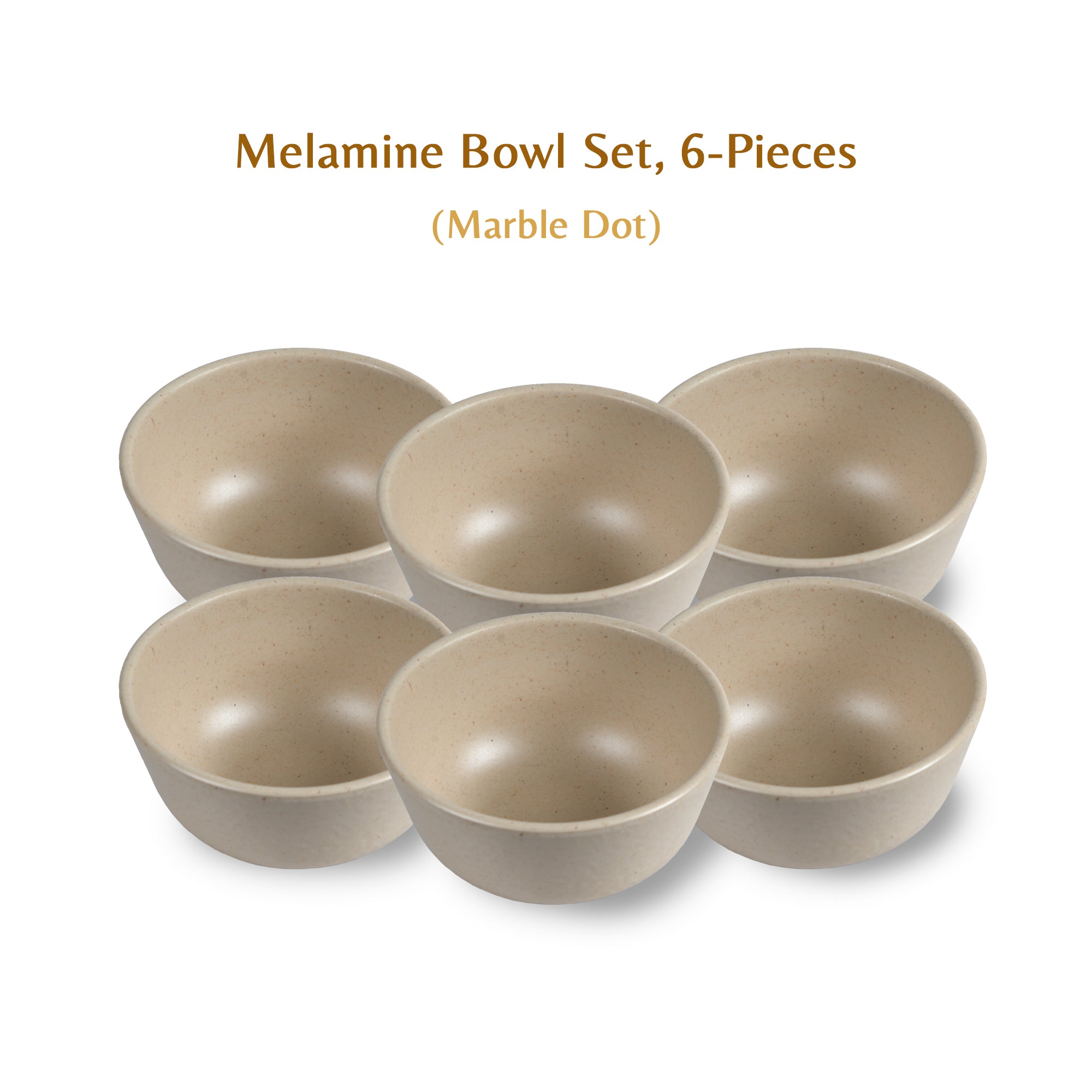 Stehlen Donna Hammered Dinnerware, Pure melamine, 6 Piece Vegetable Bowl, Melamine dinner set, Kitchen Set for home- Marble Dot