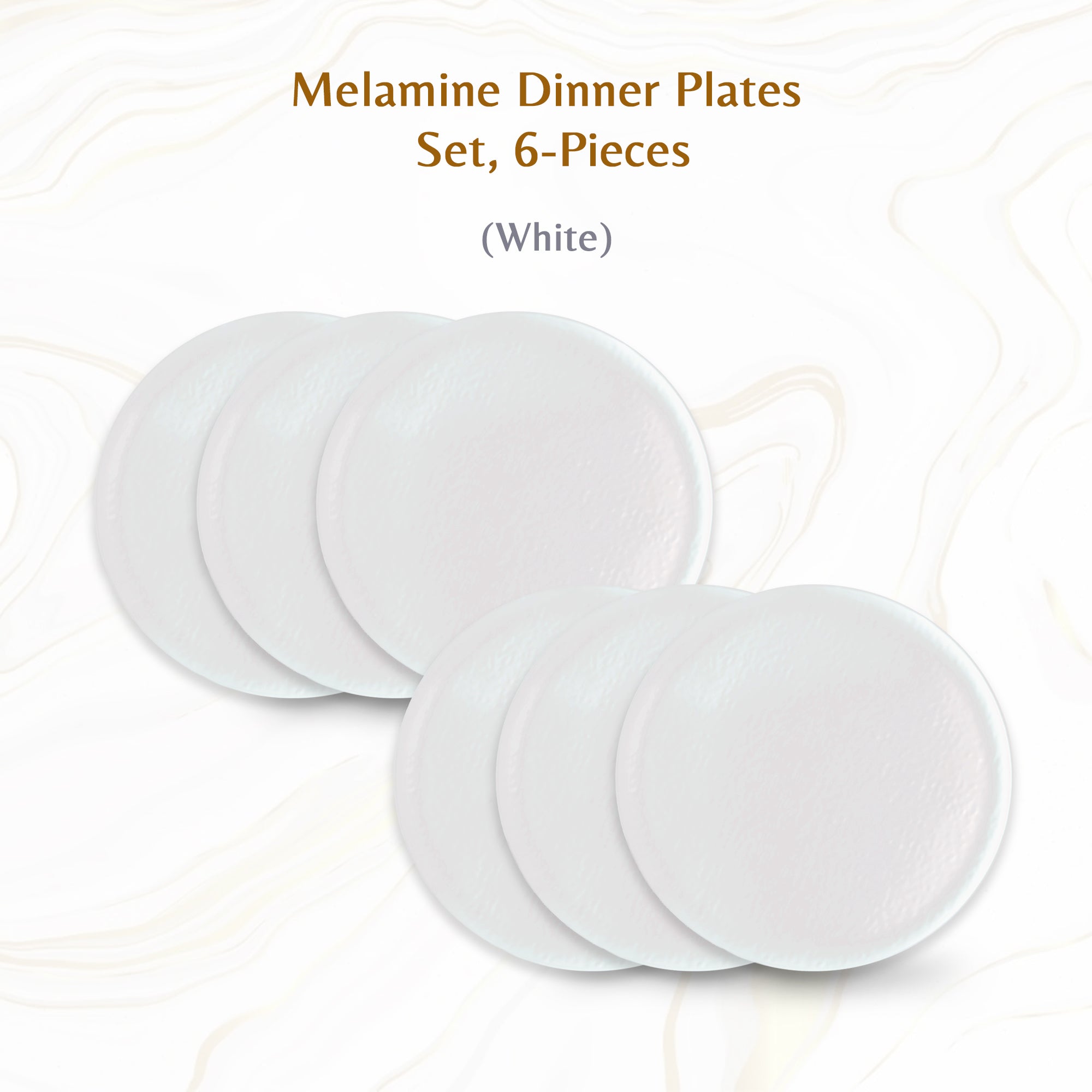 Stehlen Donna Hammered Dinnerware, Pure melamine, Kitchen Set for home- White