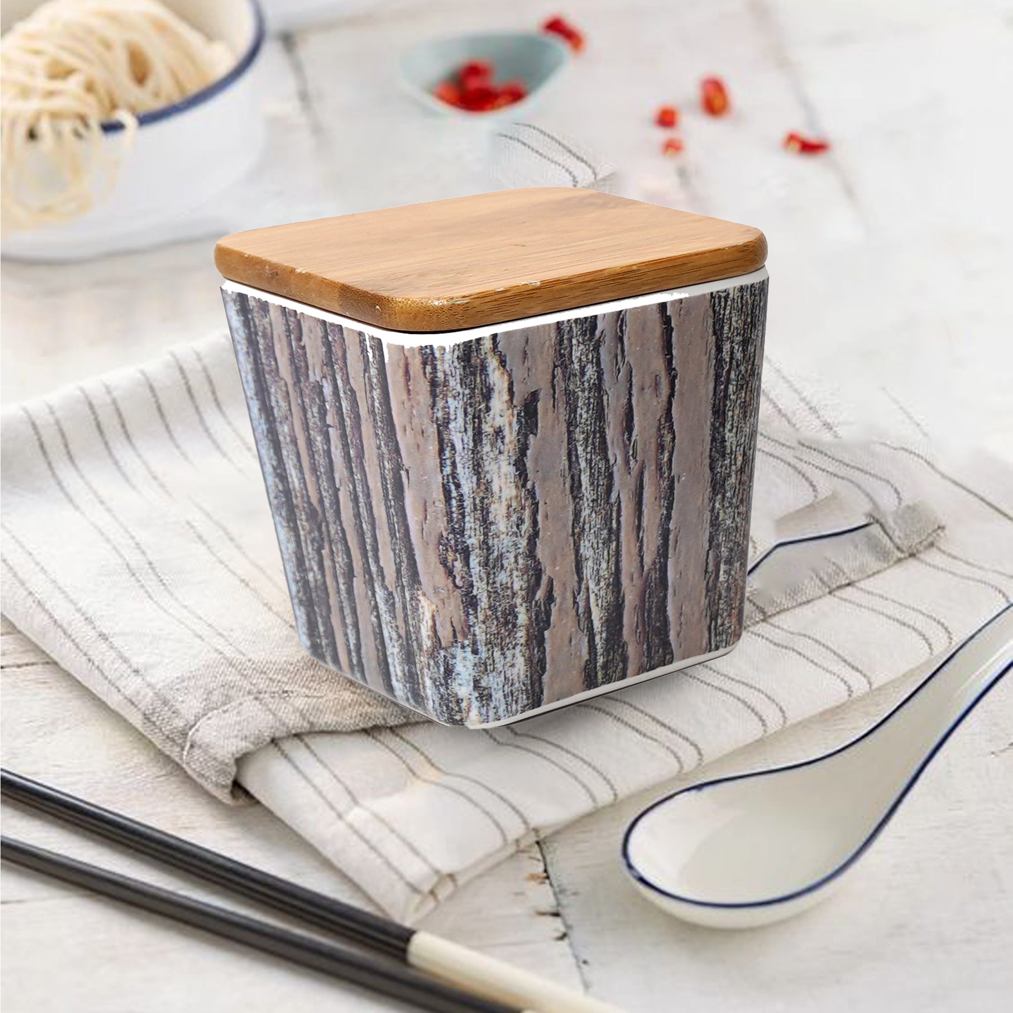 Stehlen 100% Pure melamine Wooden Jars- Wooden