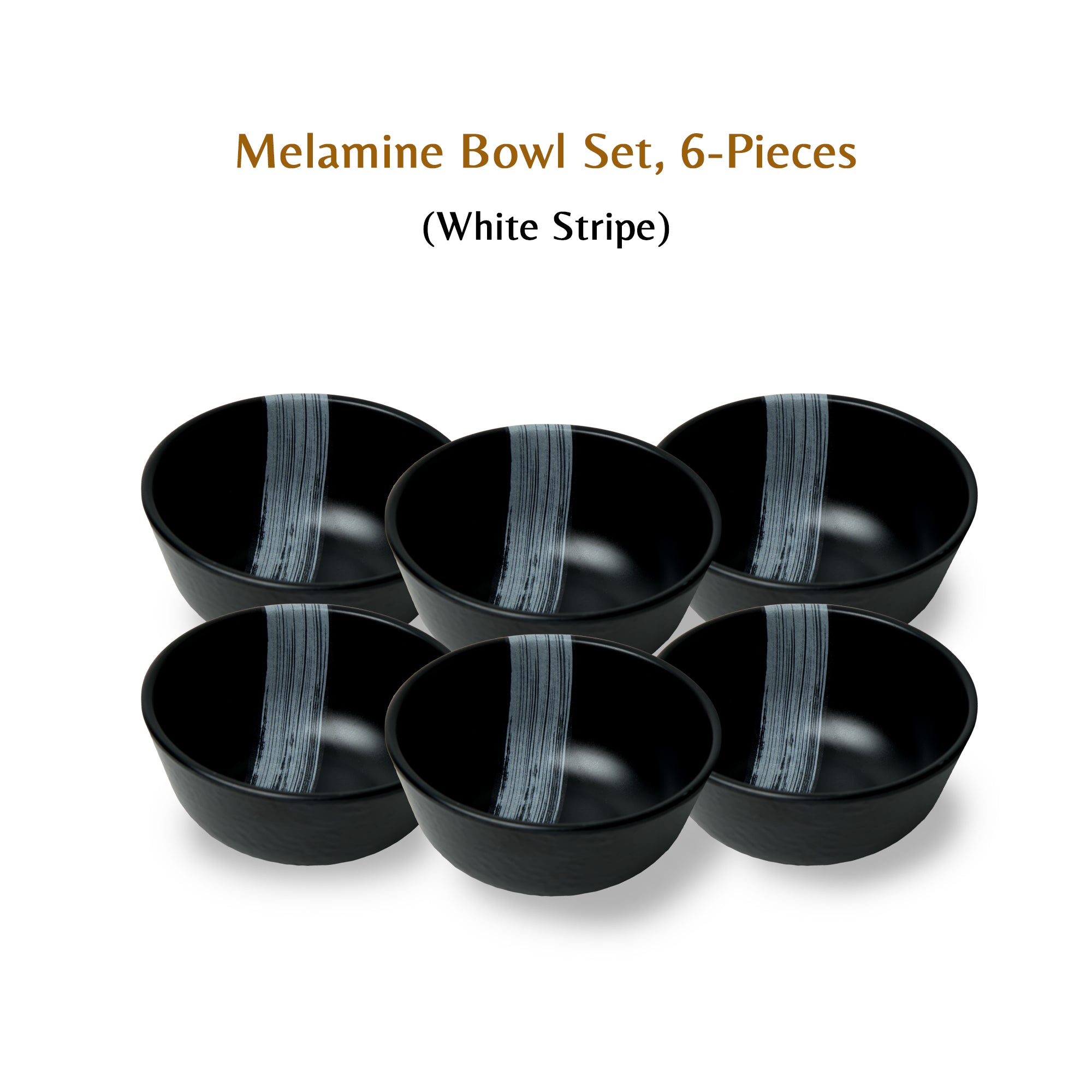 Stehlen Donna Hammered Dinnerware, Pure melamine, Kitchen Set for home- White Stripe