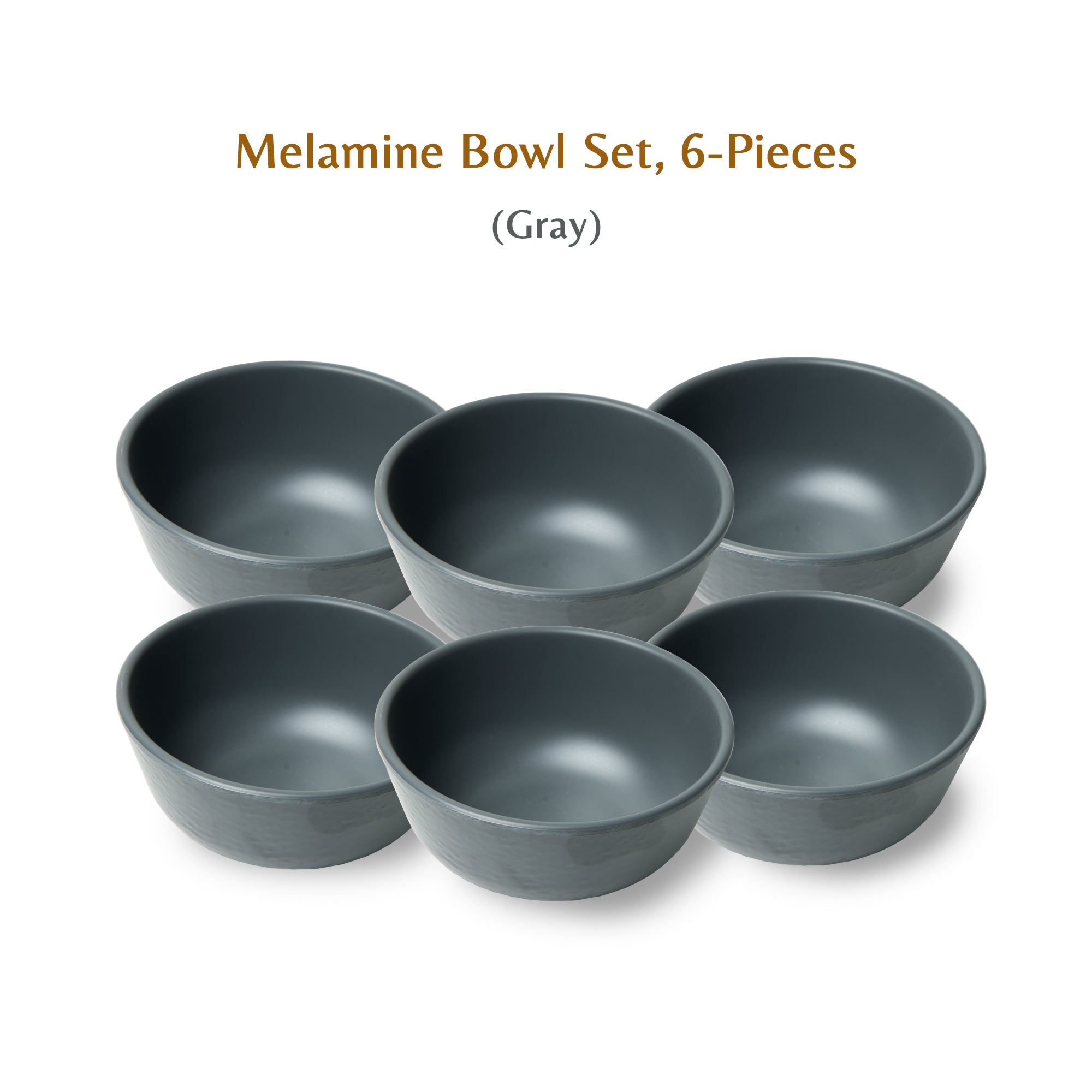 Stehlen Donna Hammered Dinnerware, Pure melamine, Kitchen Set for home- GRAY