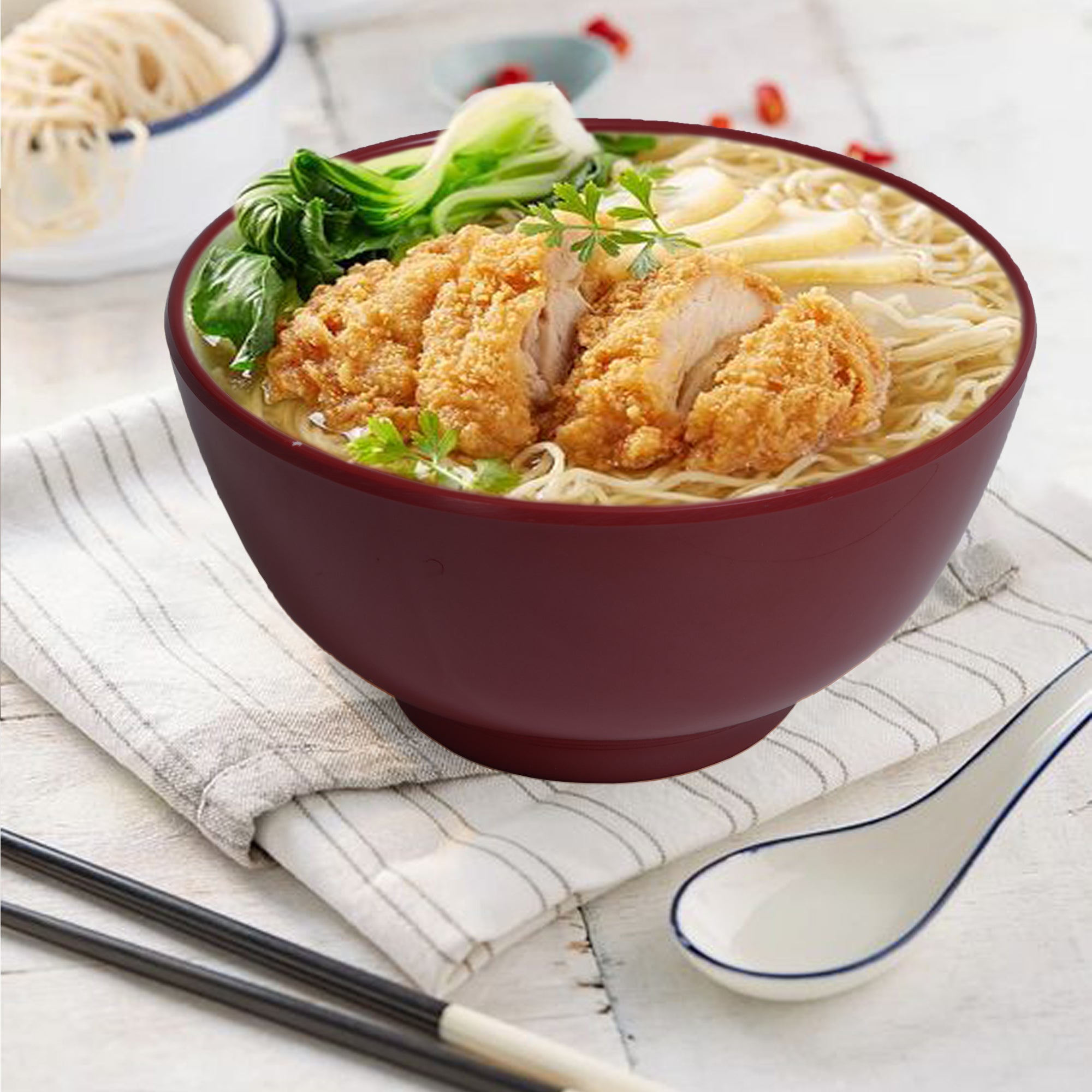 Stehlen 100% Pure melamine Magic Bowl, 400ml - Red