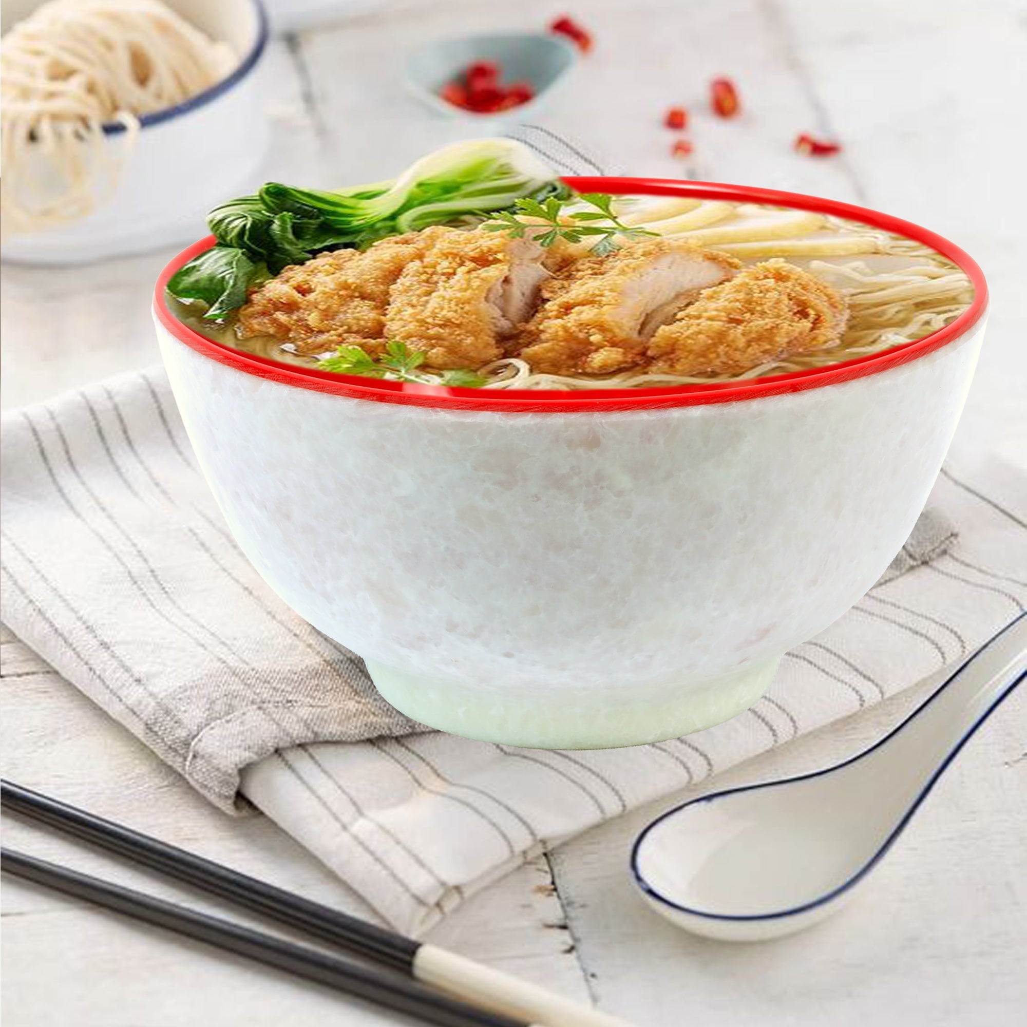 Stehlen 100% Pure melamine Magic Bowl, 800ml- Pearl Red