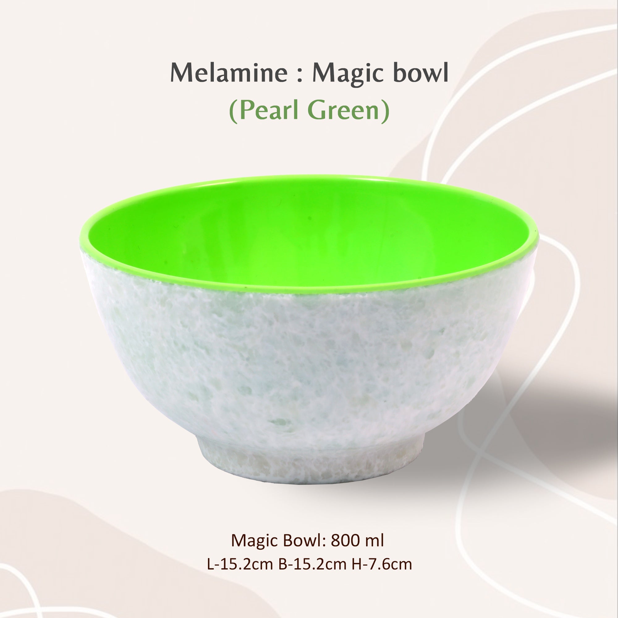 Stehlen 100% Pure melamine Magic Bowl- Pearl Green