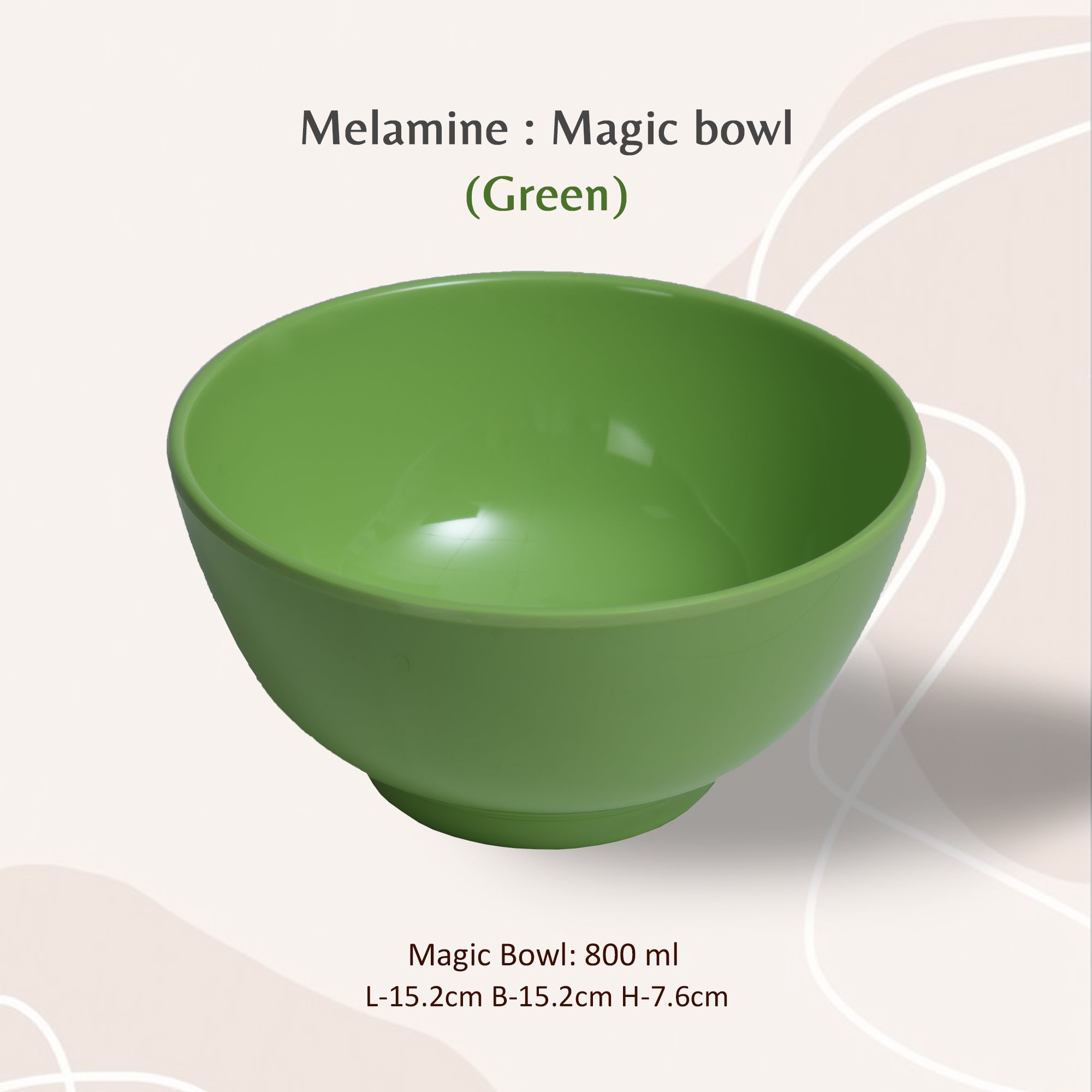 Stehlen 100% Pure melamine Magic Bowl- Green