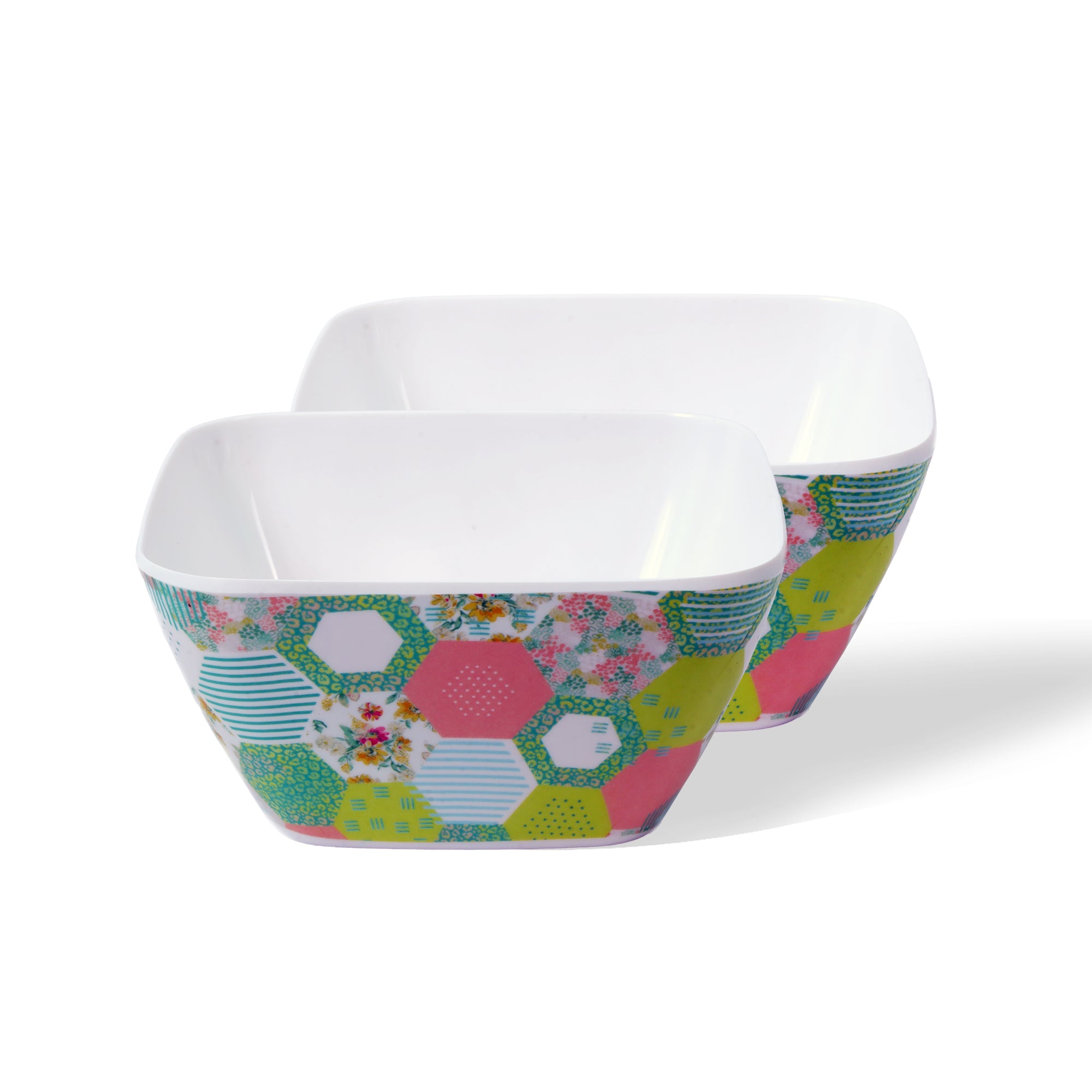 Stehlen 100% Pure melamine Square Maggie Bowl - Green Bee