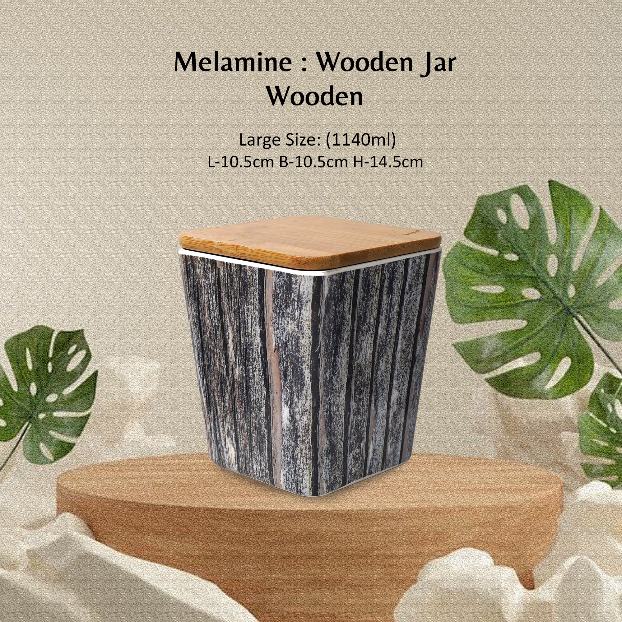 Stehlen 100% Pure melamine Wooden Jars- Wooden