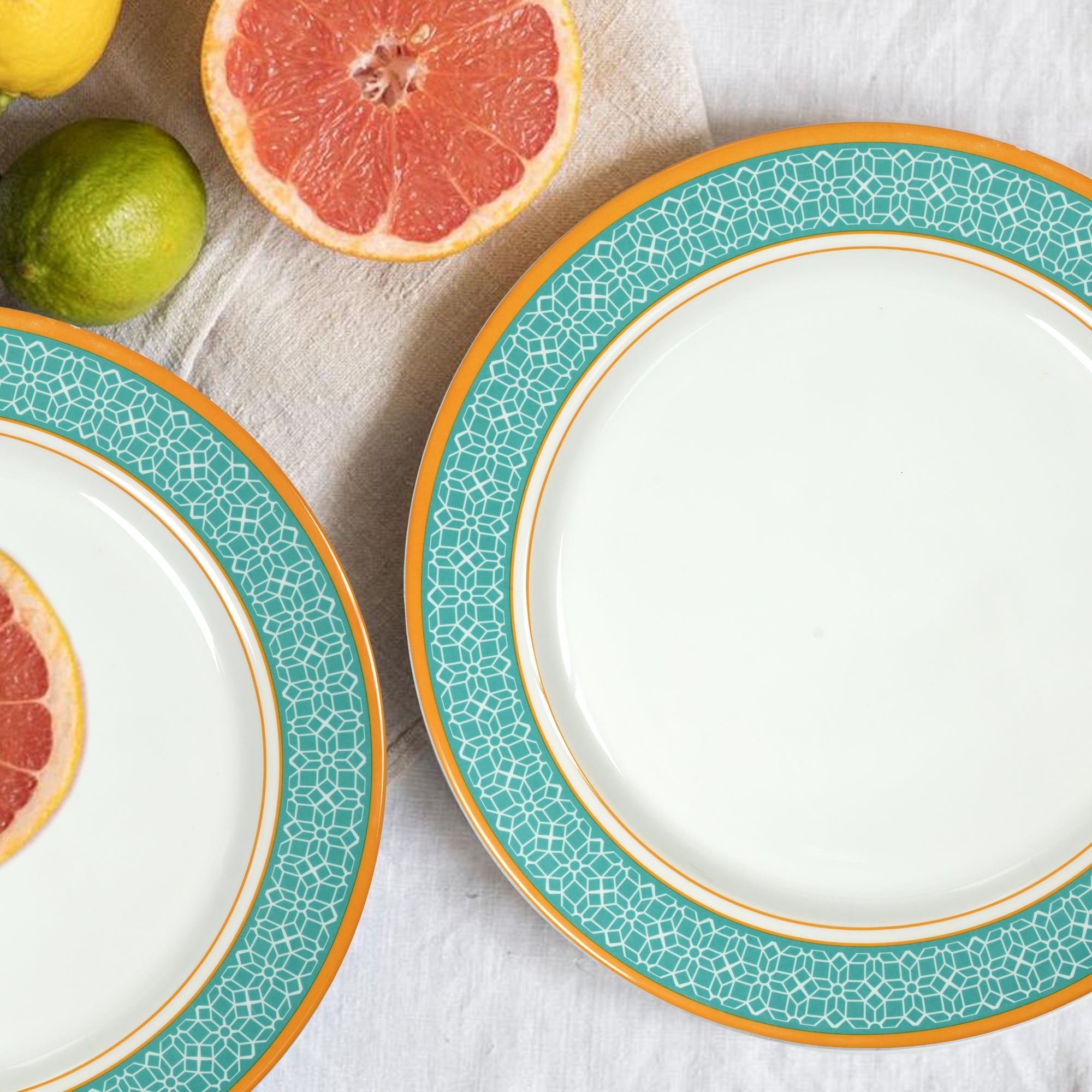 Stehlen Dinnerware, Pure melamine, Vintage, 33 Piece Kitchen Set for home- Cubic Green