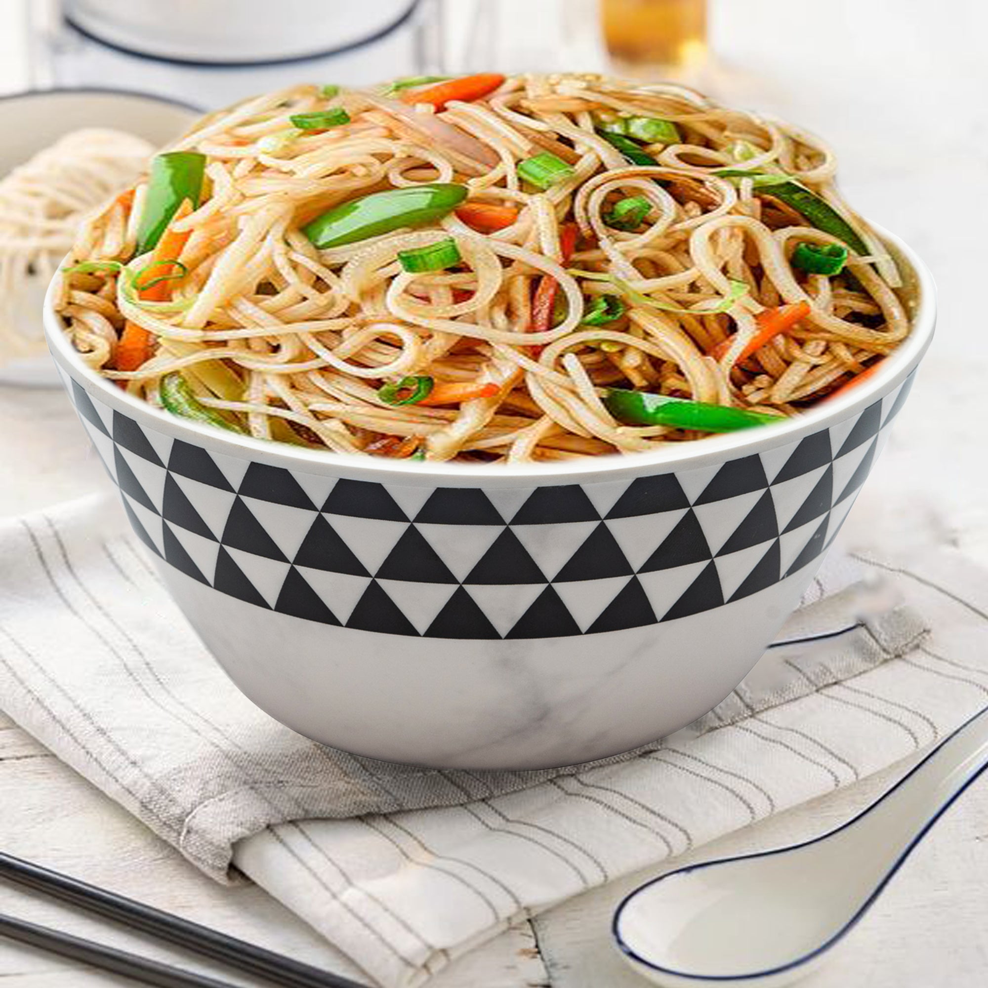 Stehlen 100% Pure melamine Round Maggie Bowl - Trio Black