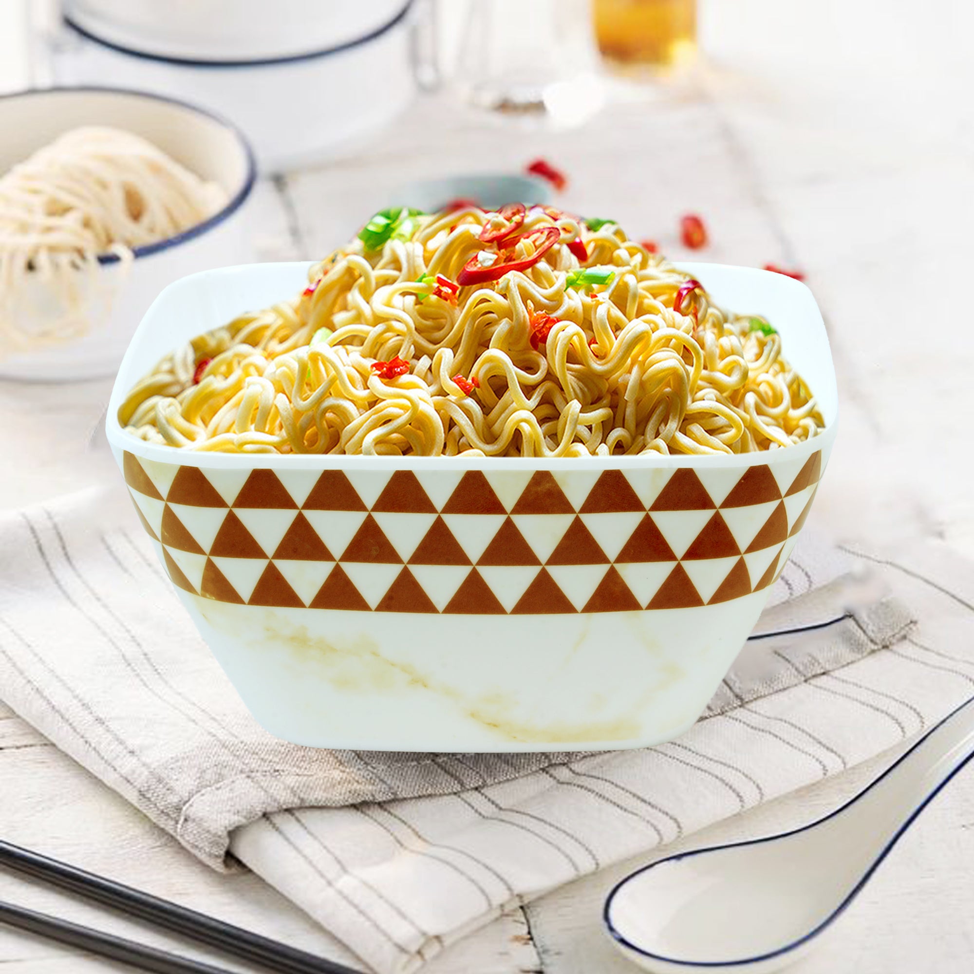 Stehlen 100% Pure melamine Square Maggie Bowl - Trio Blonde