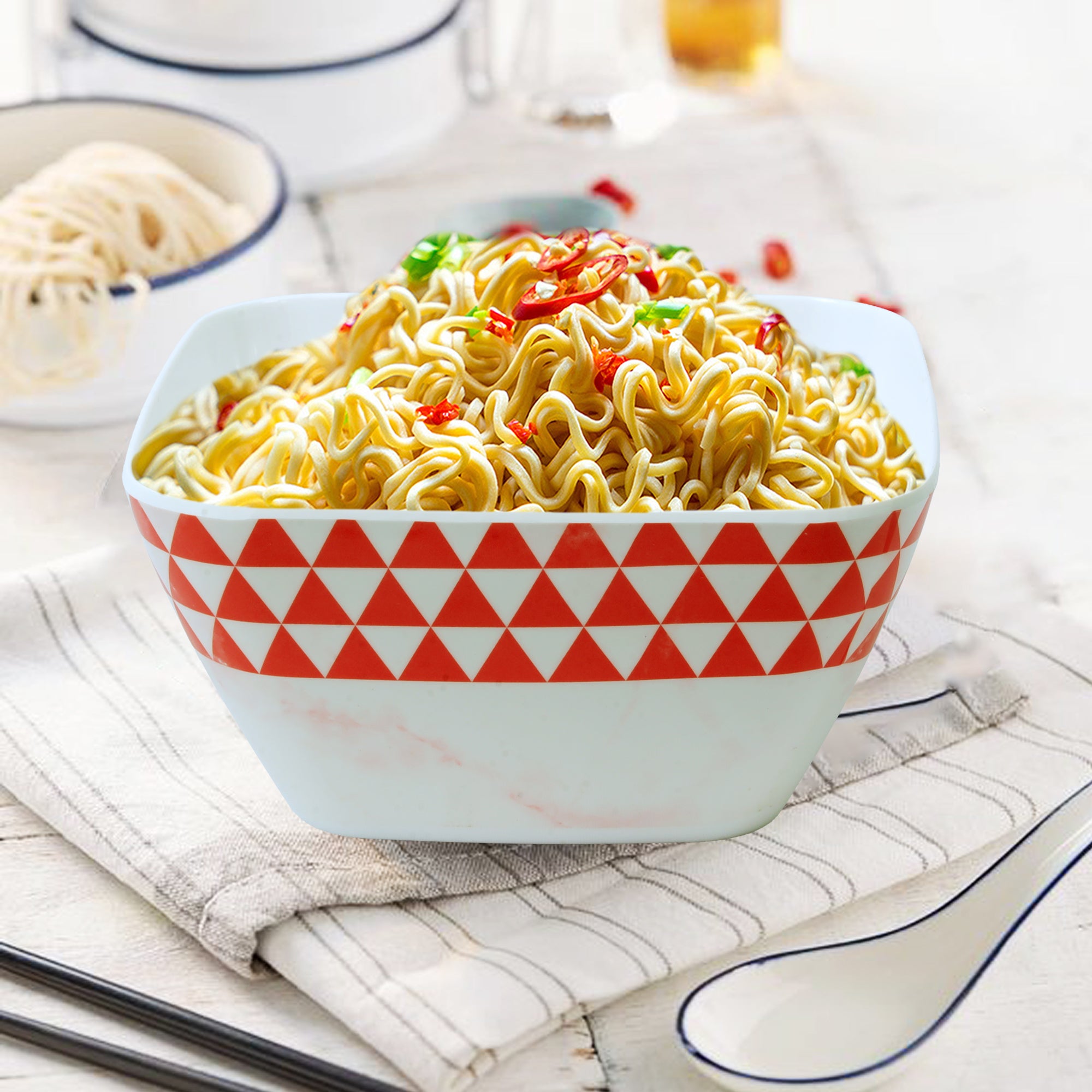 Stehlen 100% Pure melamine Square Maggie Bowl  - Trio Pink