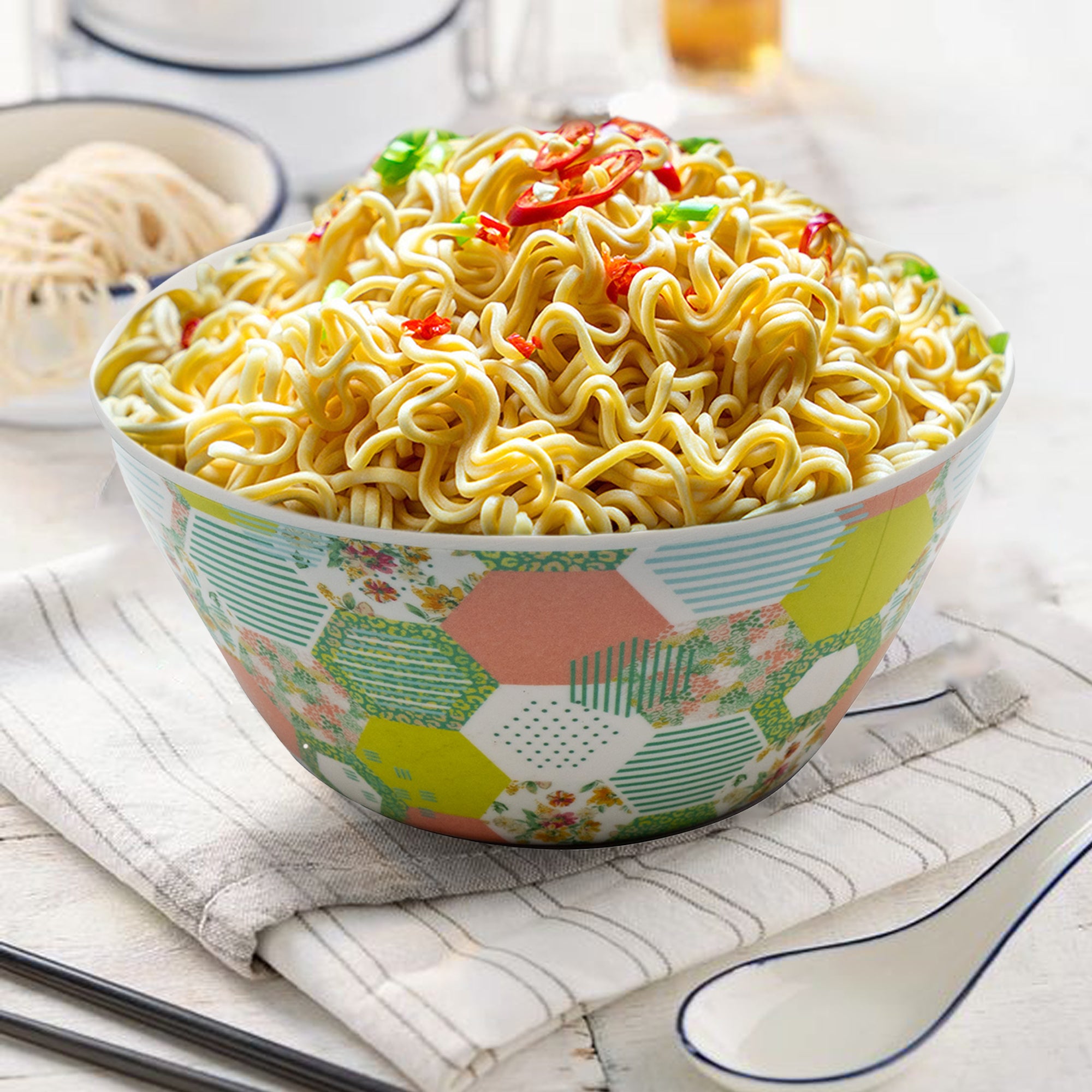 Stehlen 100% Pure melamine Round Maggie Bowl  -Green Bee